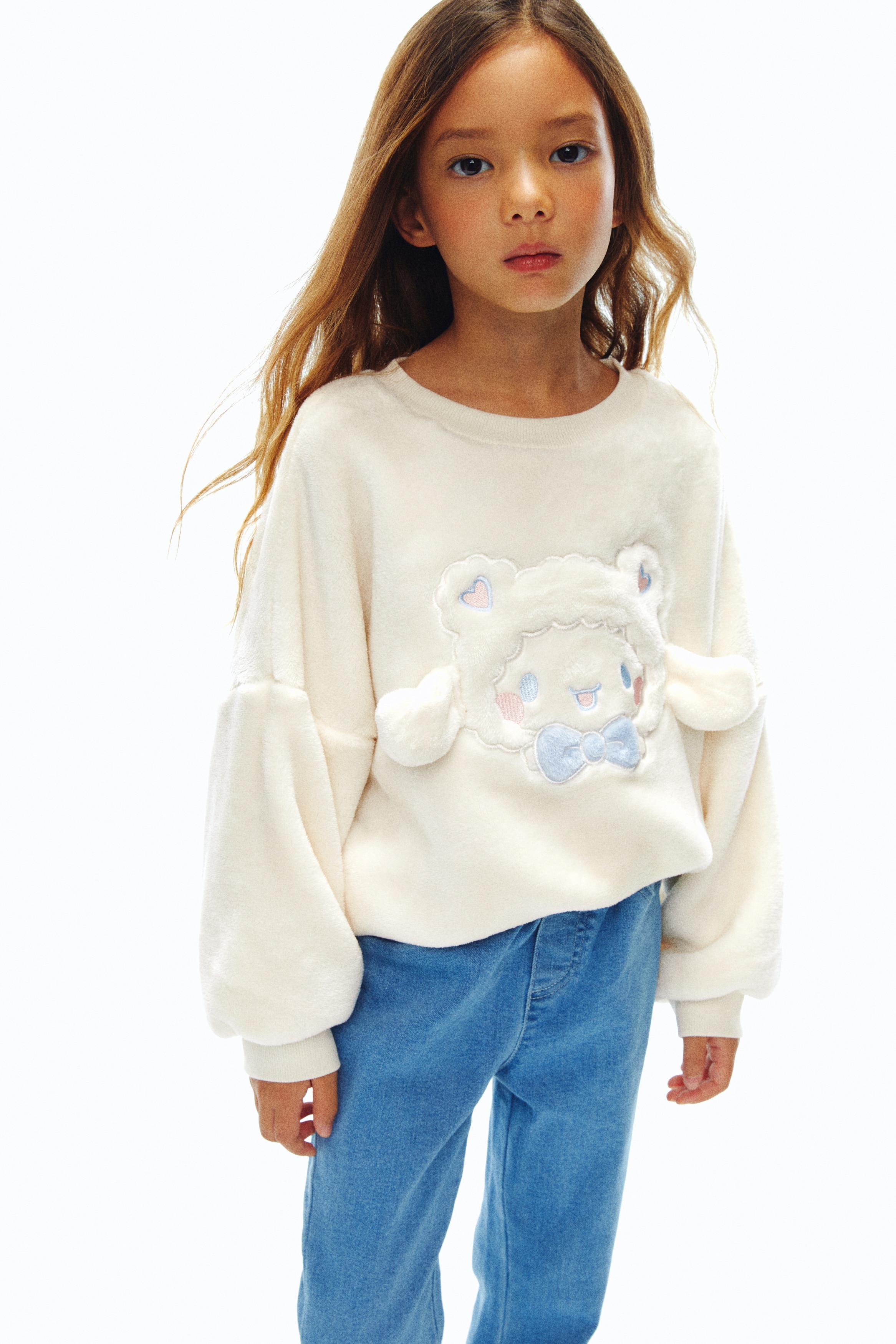 H & M - ディテールデザイン ボアトップス - ホワイト