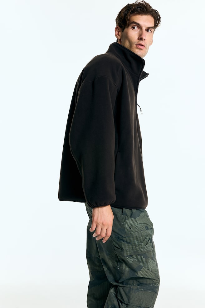 Fleece sports top - Black/Light burgundy/Dark grey - 1