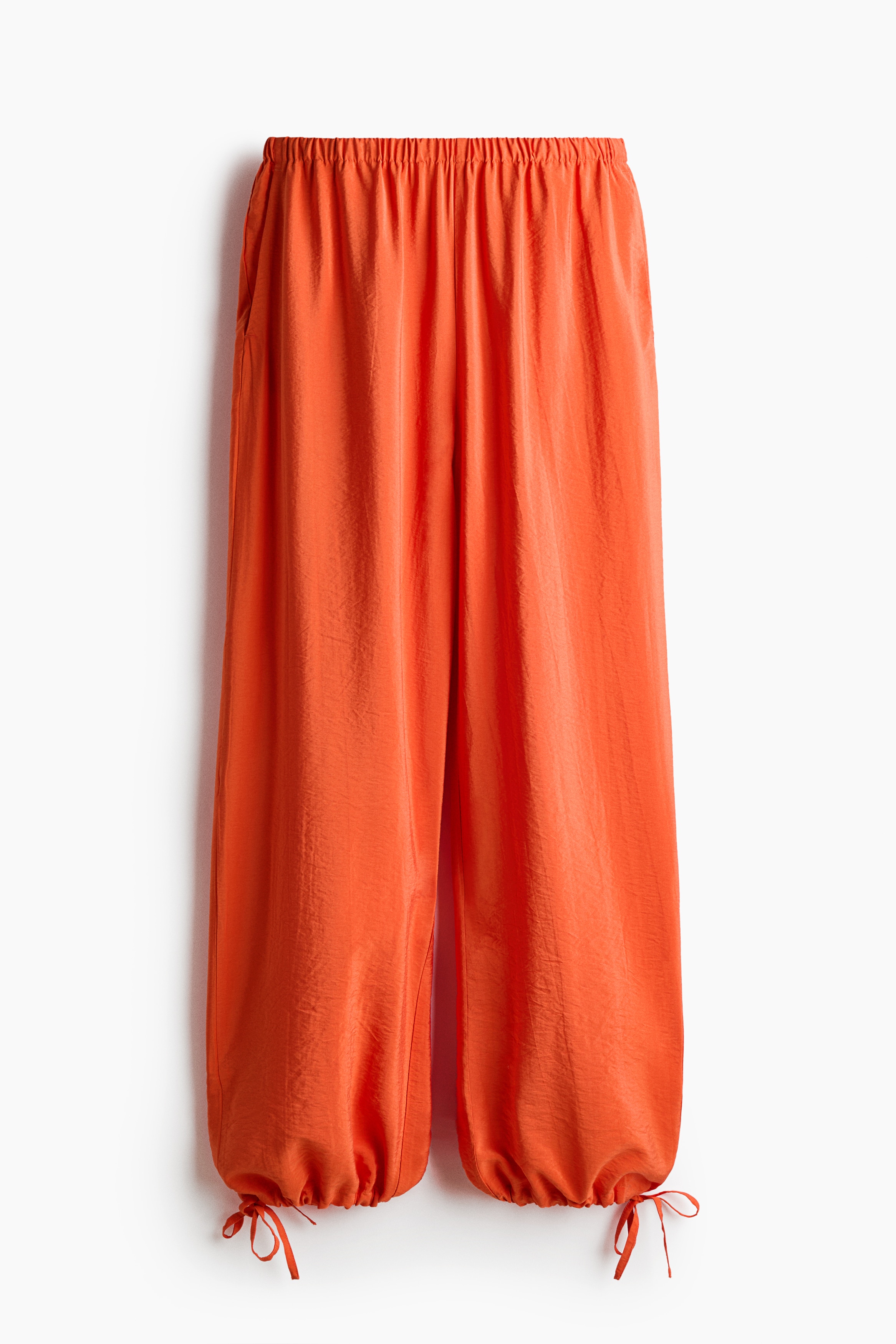 Drawstring-detail balloon trousers - Orange/Rust brown
