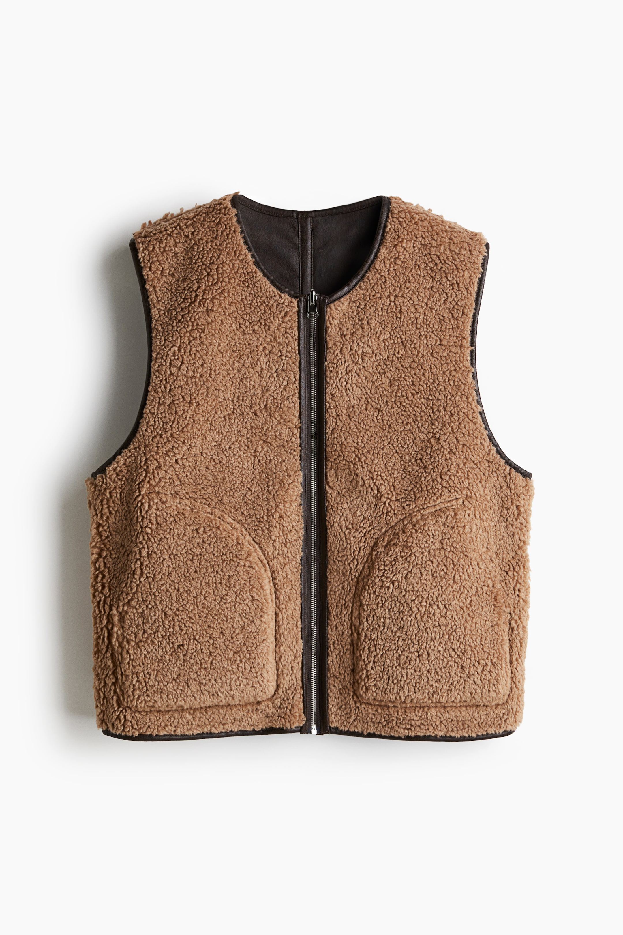 Regular Fit Reversible teddy gilet