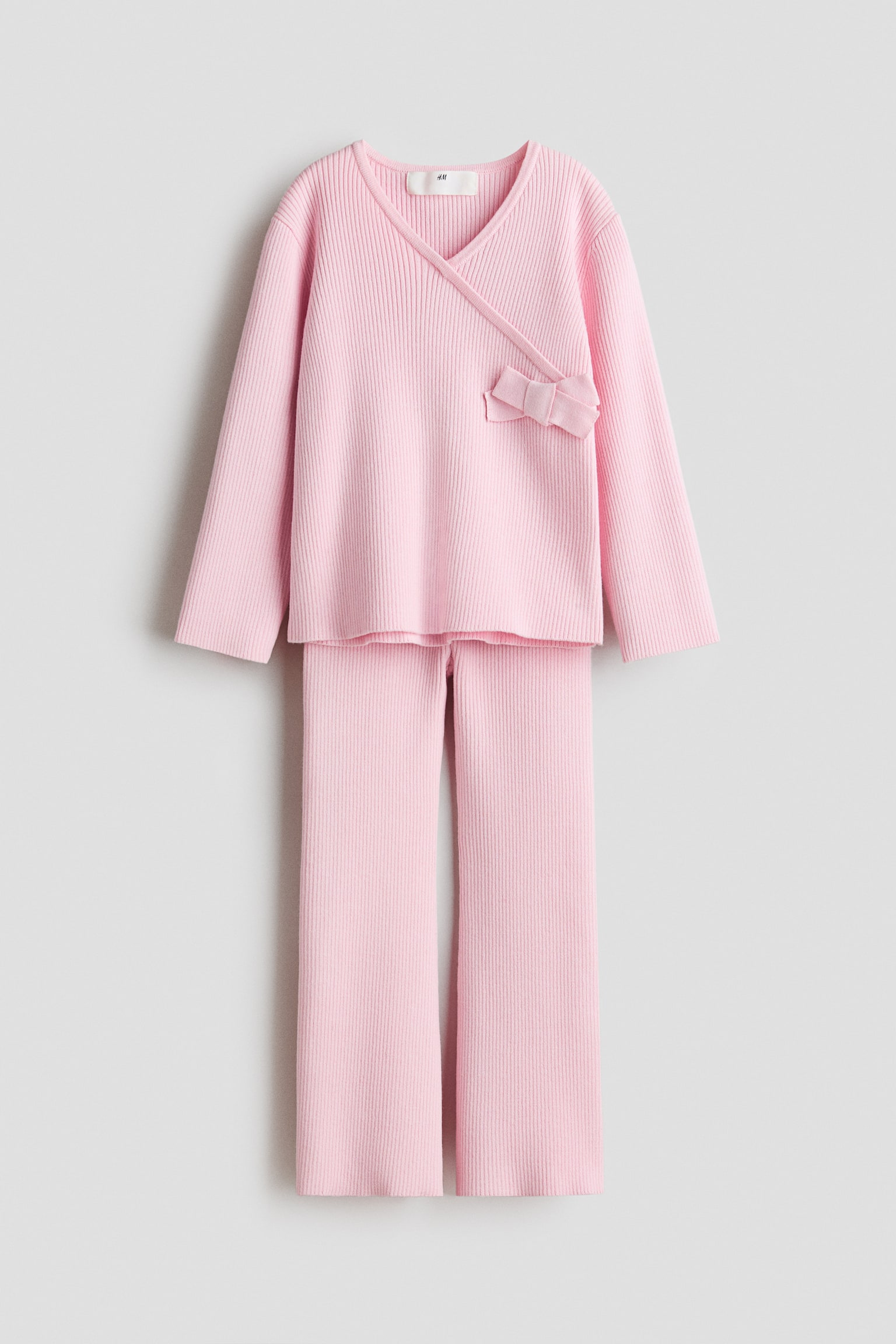 2-piece top and leggings set - Pink/Beige marl - 2