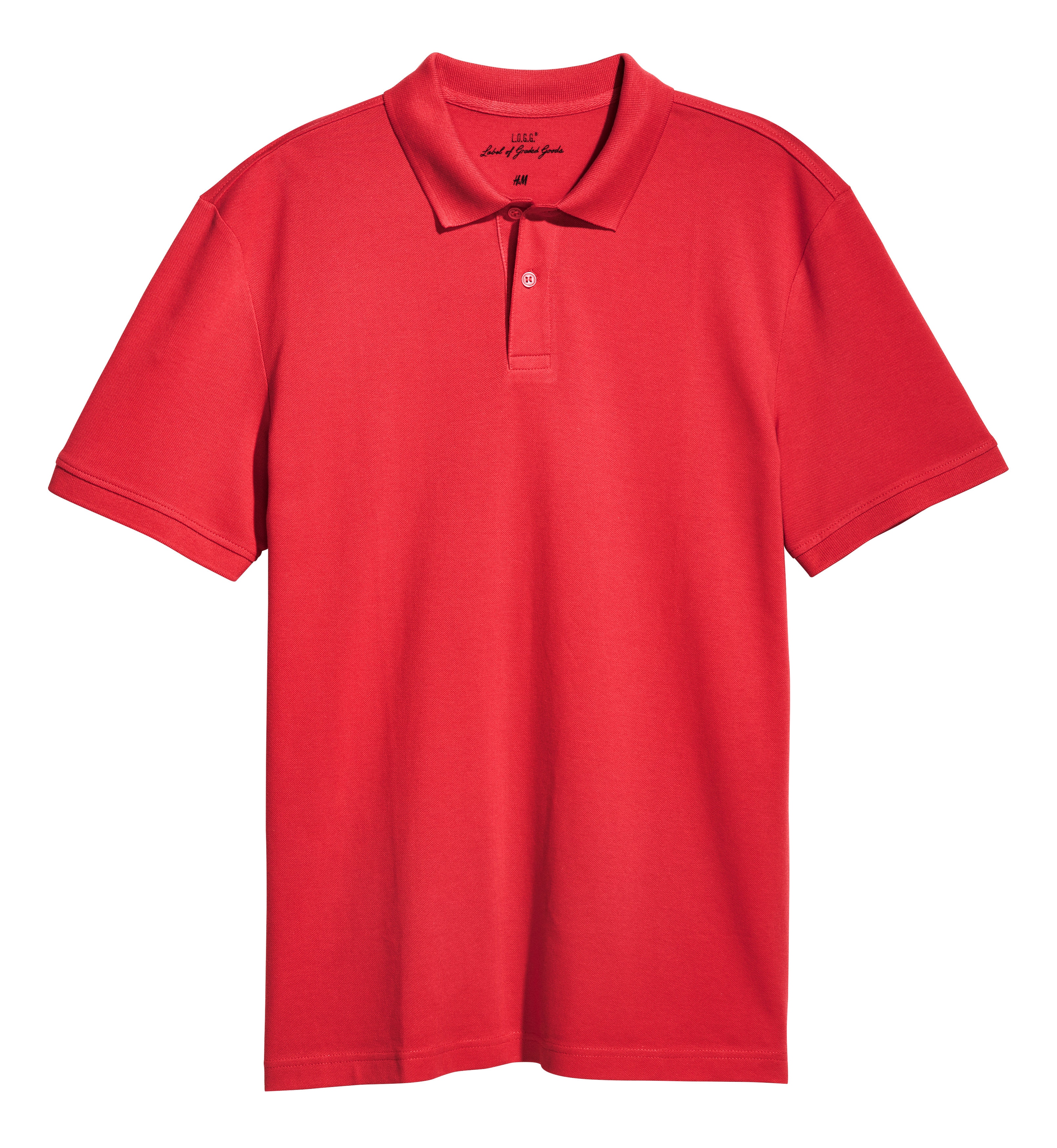 bright crimson polo shirt