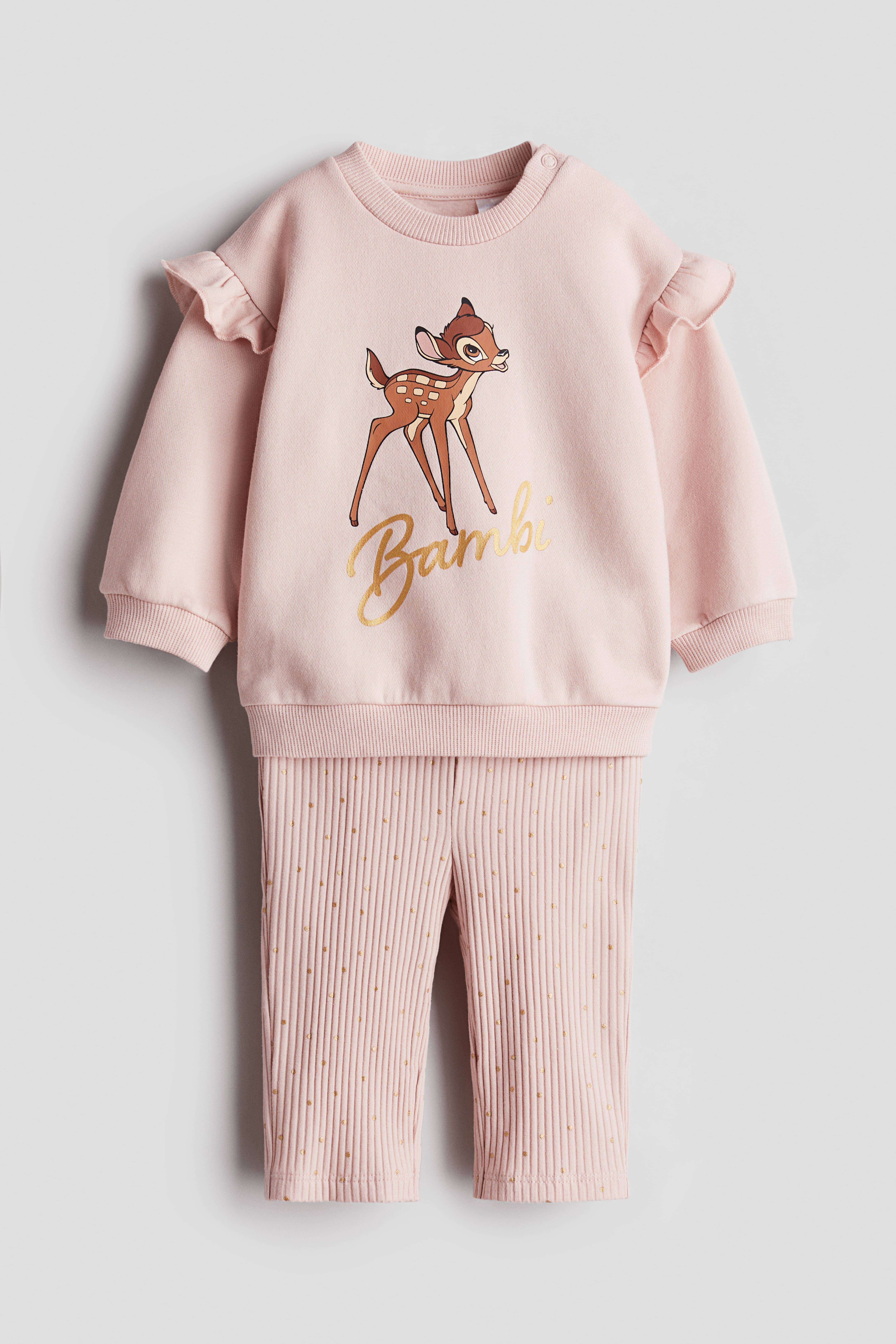 Zweiteiler mit Motivprint Mattrosa Bambi Kids H M DE