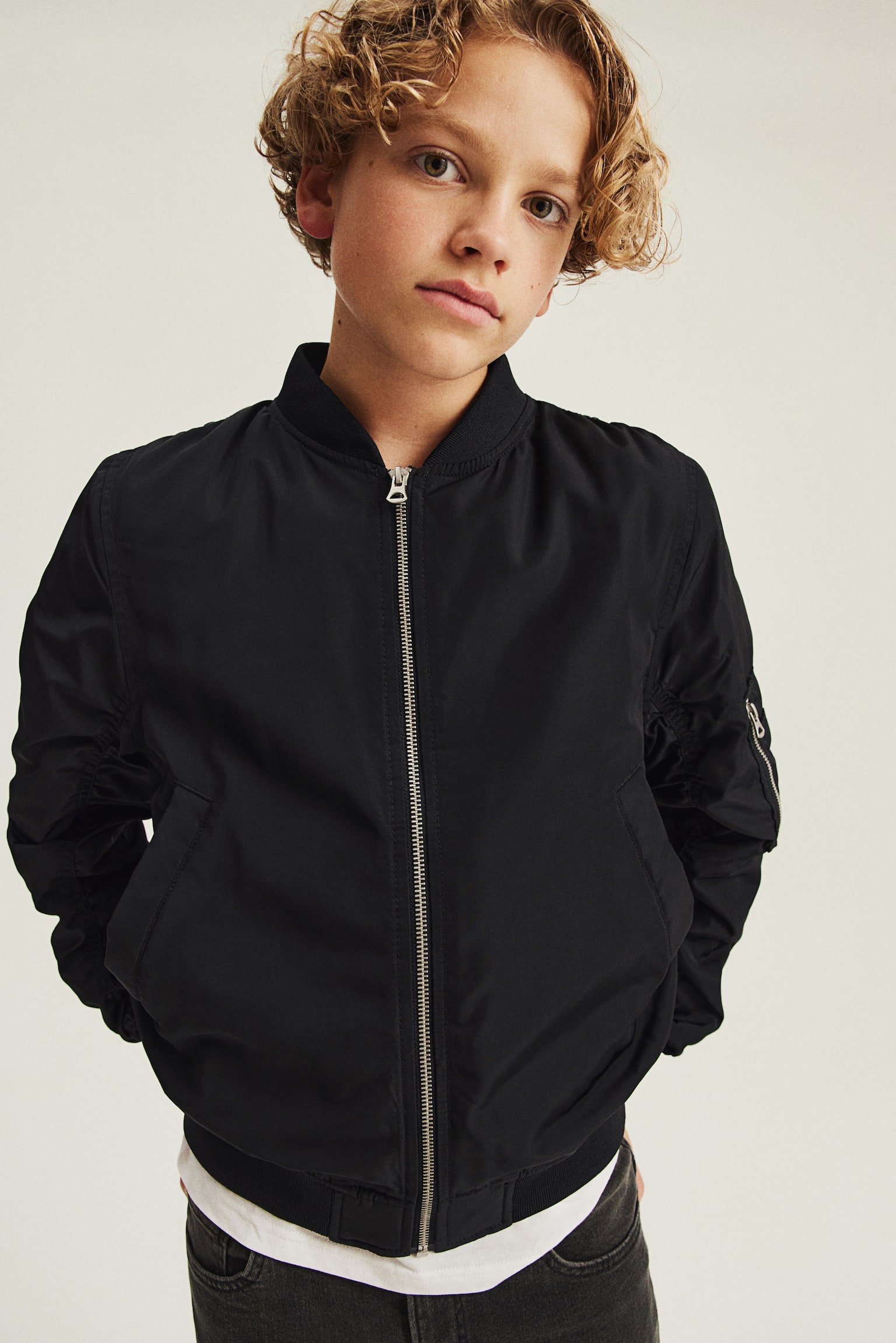 Bomber Jacket - Black - 2