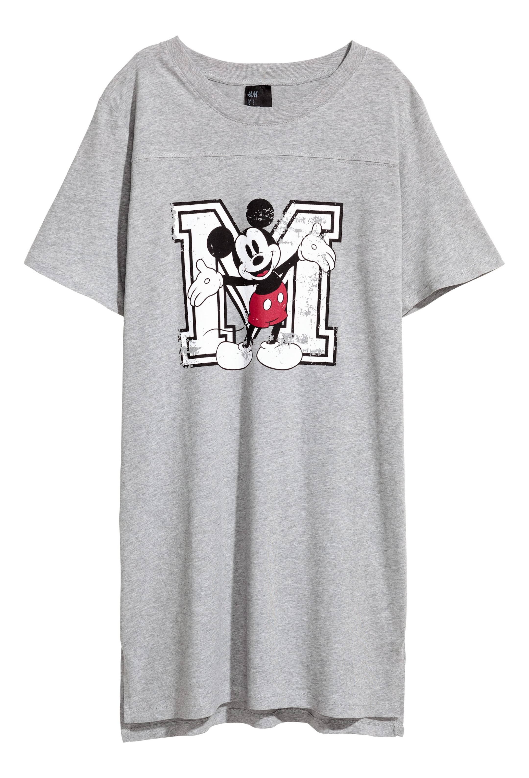 View larger image: Printed nightdress - Grey marl/Mickey Mouse - Ladies | H&M GB 1
