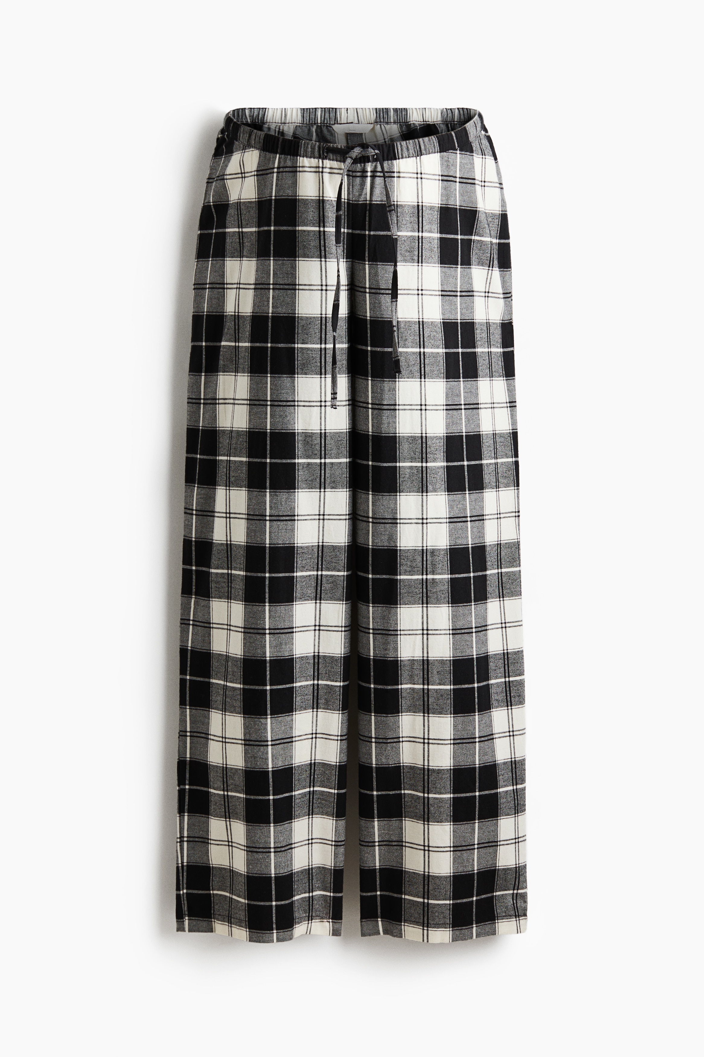 H&M MAMA - White/Black checked MAMA Flannel pyjama bottoms - Size: XL  - H&M