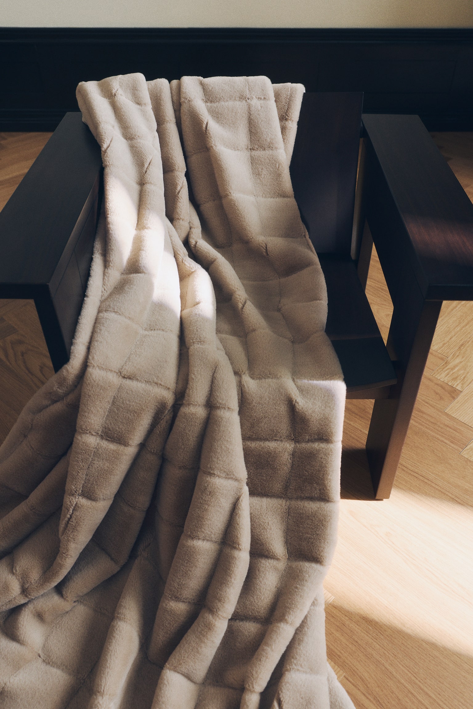 Lurvig pläd - Ljusbeige/Beige - 1