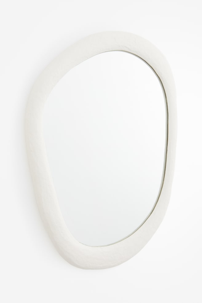 Asymmetrisk speil - Hvit/Mørk grå - 1