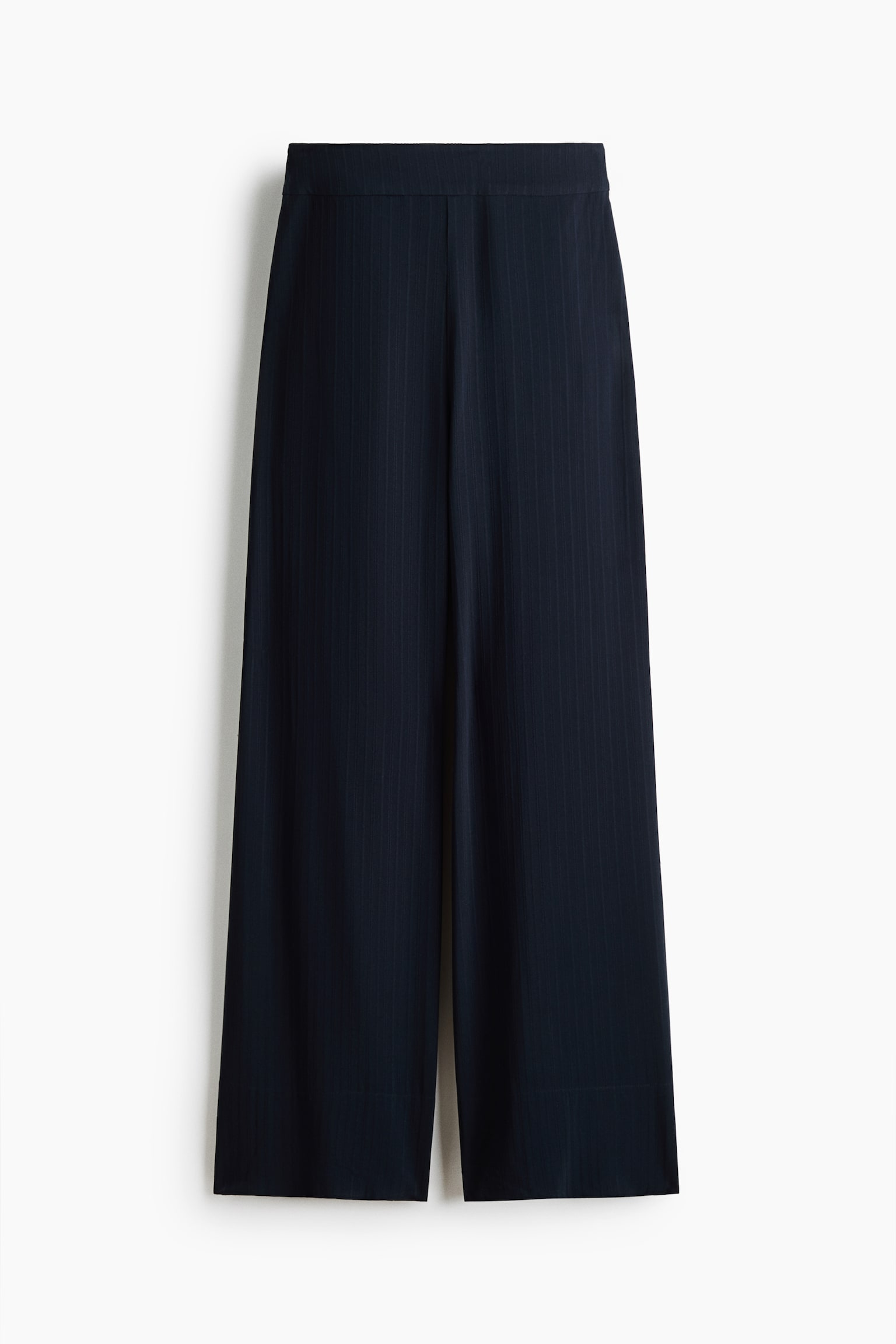 Pantalon loose en viscose - Bleu marine - 1