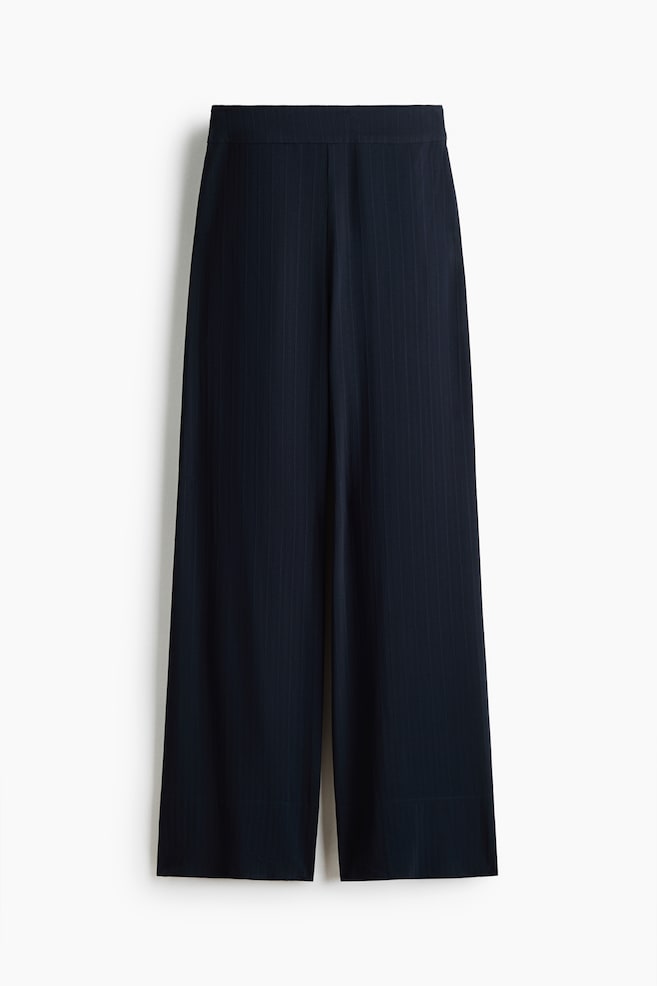 Pantalon ample en viscose - Marine - 1
