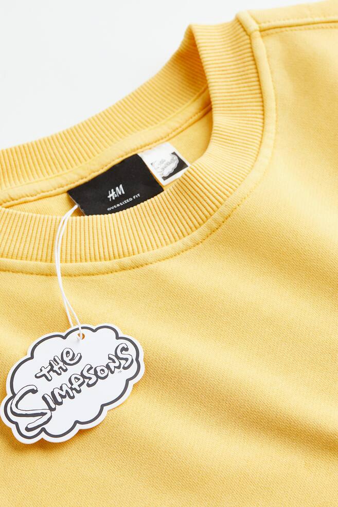 Oversized Fit Cotton sweatshirt - Yellow/The Simpsons - 8