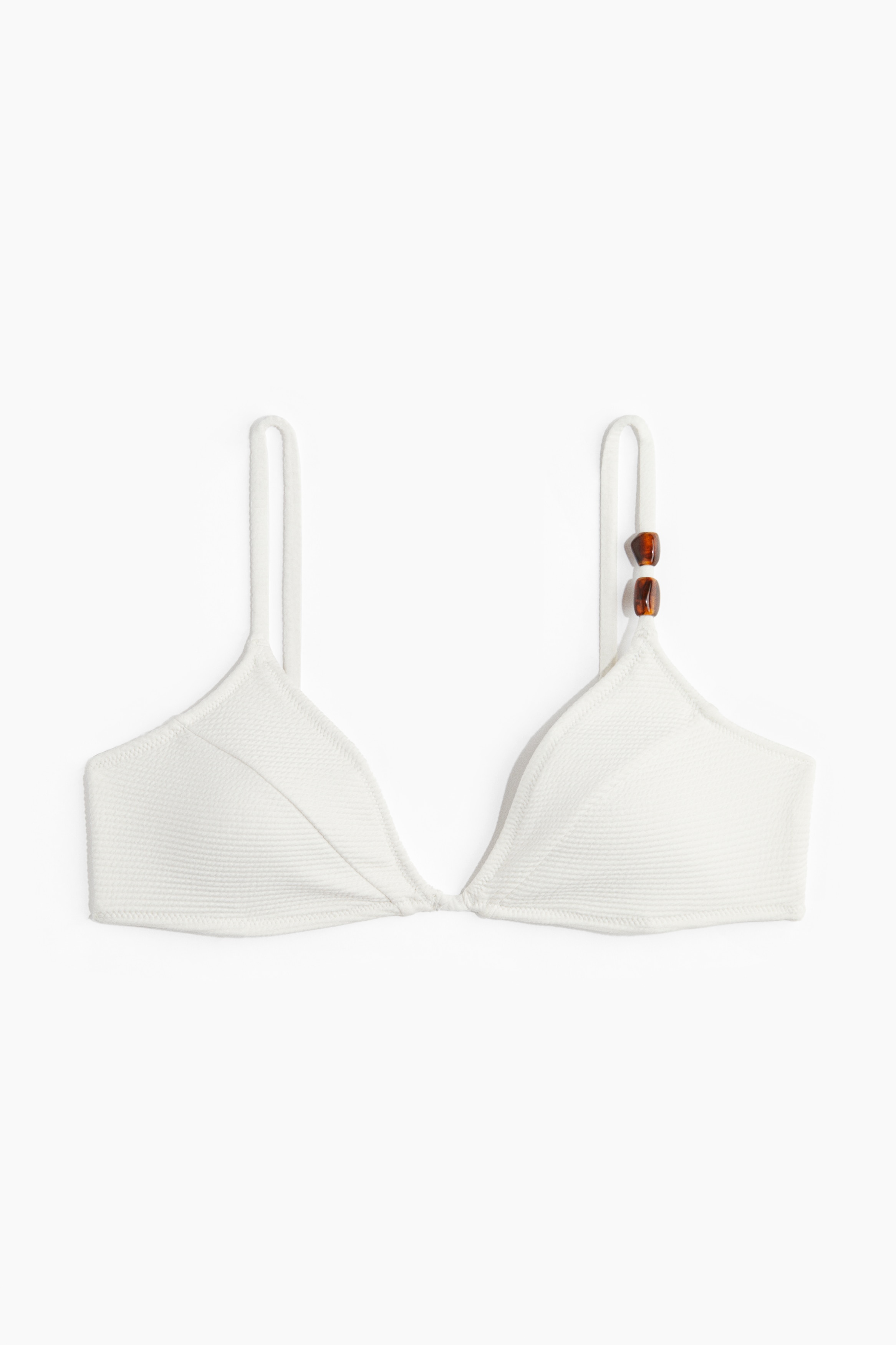 Padded Bikini Top - White/Navy blue