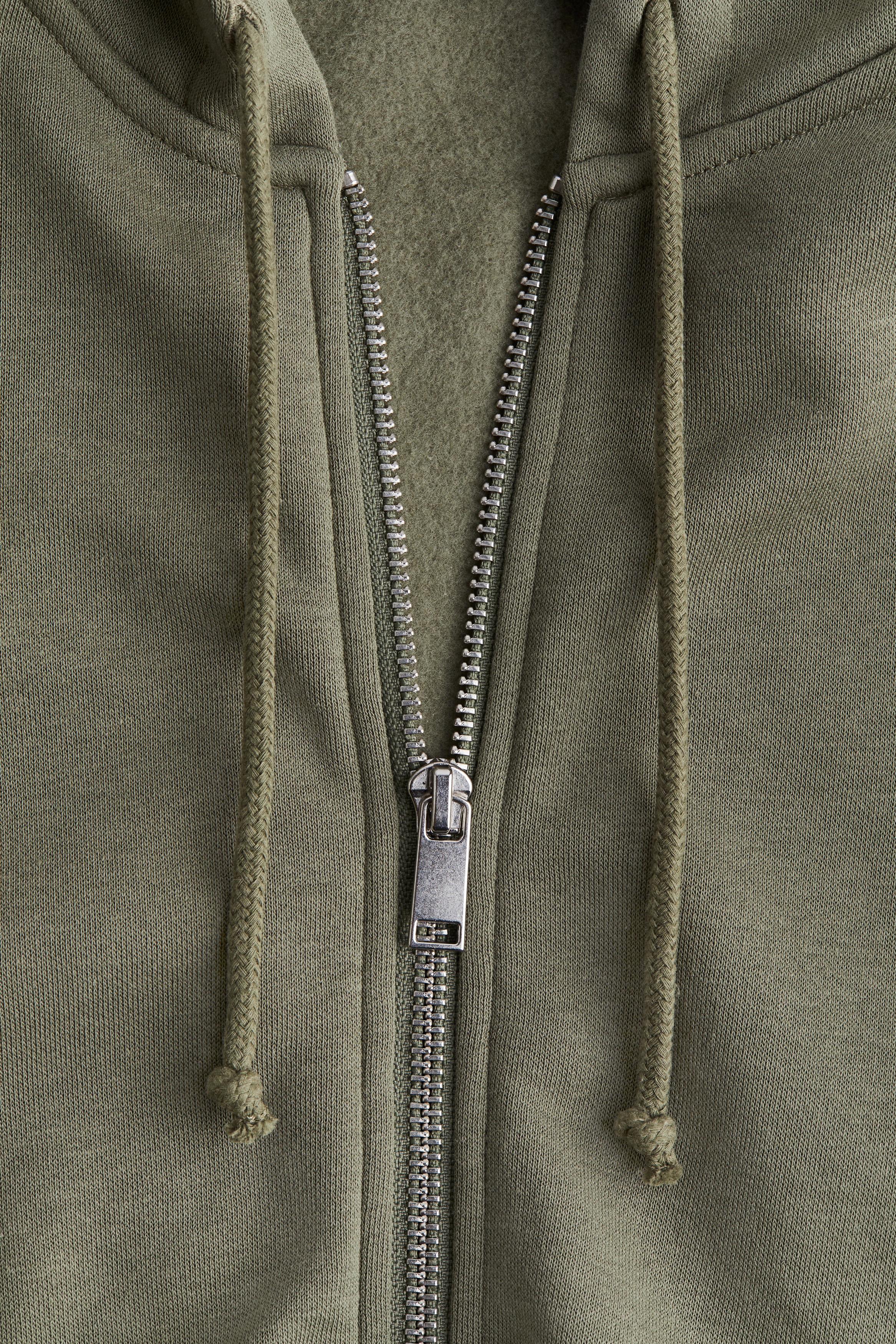 Cropped zip-through hoodie