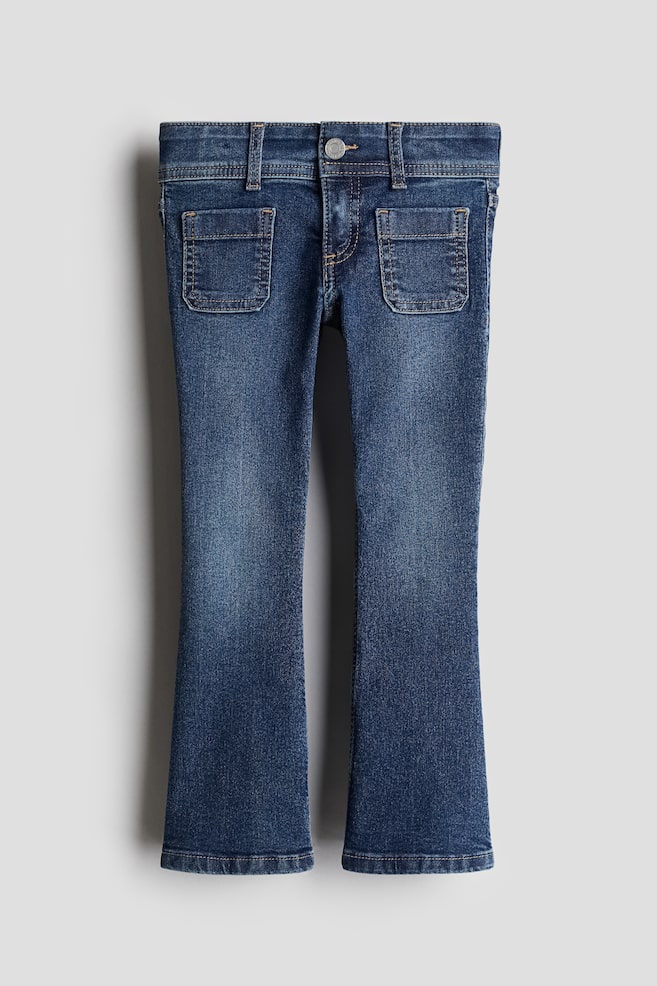 Superstretch Flared Leg Jeans - Dark denim blue/Light denim blue/Light denim blue - 1