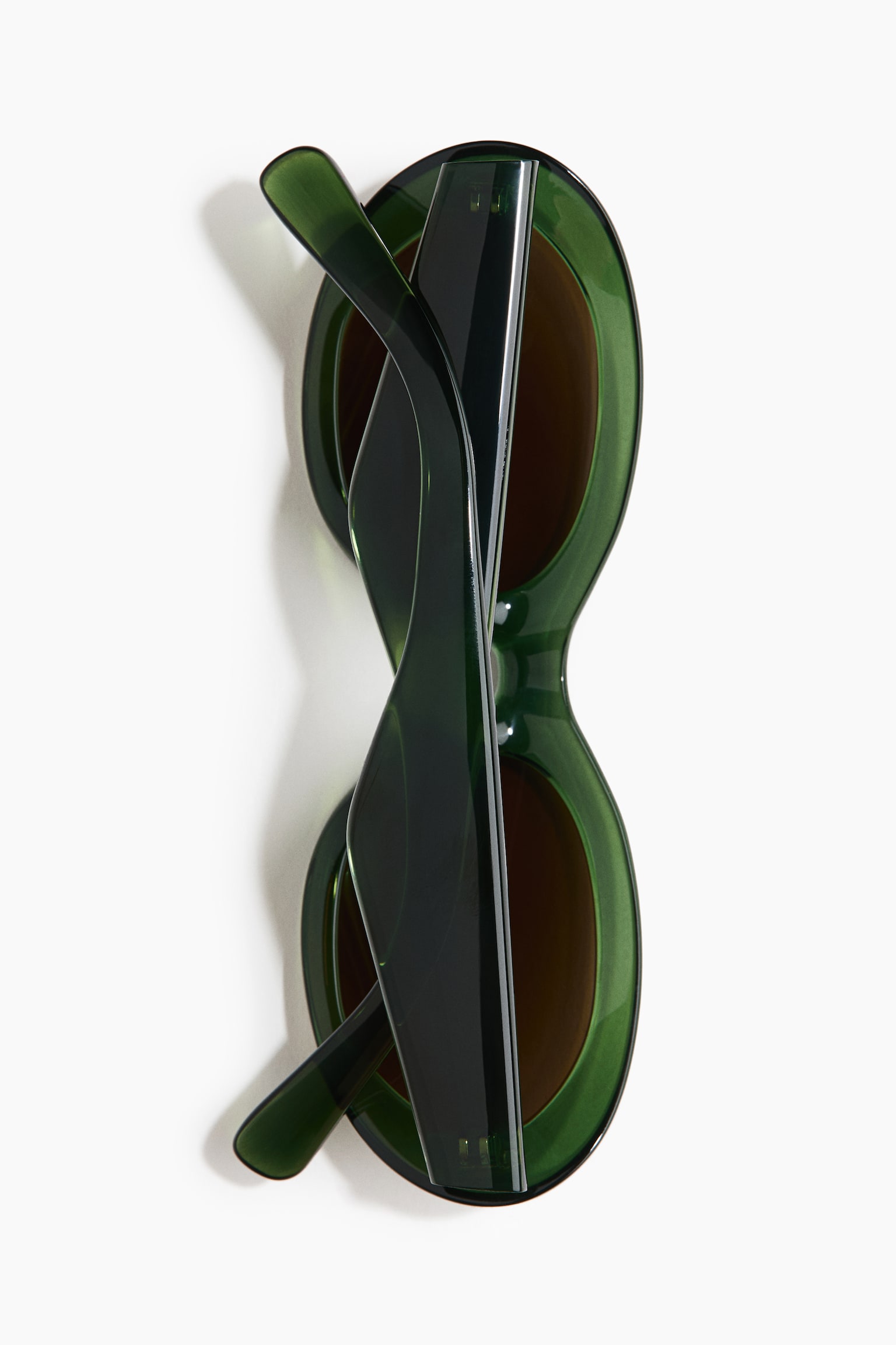 Женские солнцезащитные очки H&M Oval Polarized Sunglasses, цвет: Зелёный — фото 5