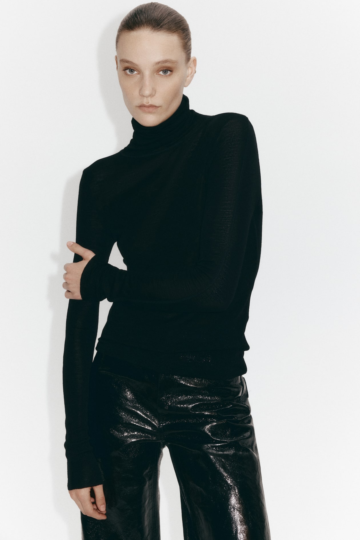 Wool Turtleneck Top - image 3