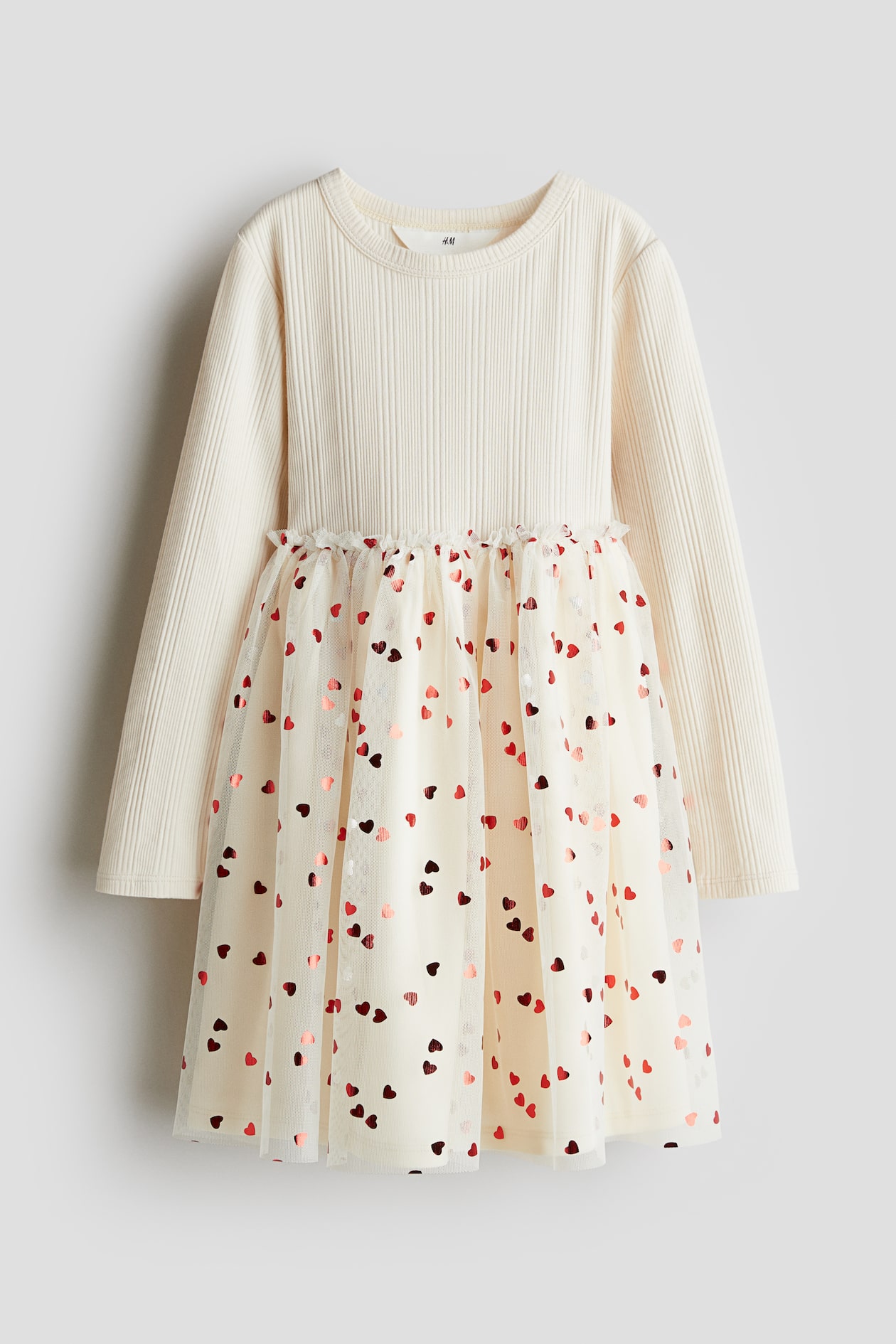 Girls - Light Beige/Dotted Tulle Dress - Size: 3/4T (2-4Y) - H&M