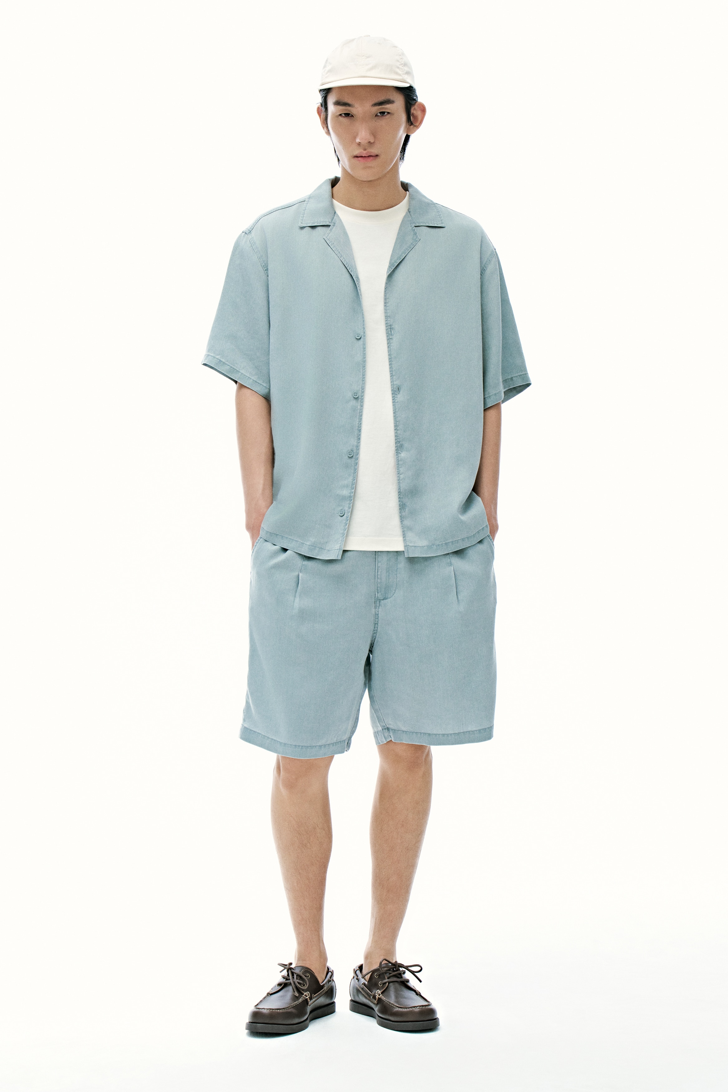 ルーズフィットショートパンツ - Light dusty blue