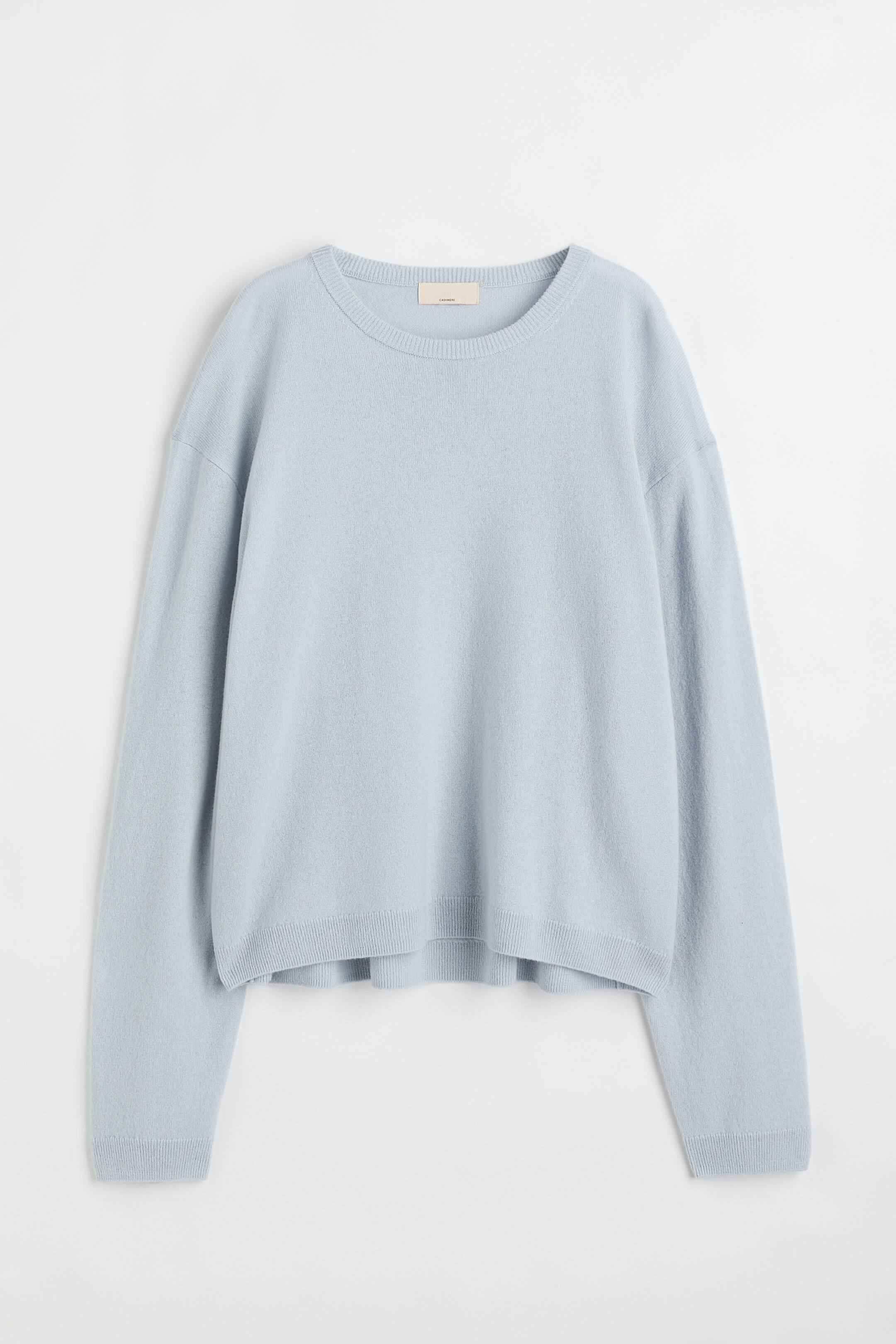 View larger image: Fine-knit cashmere jumper - Ice blue - Ladies | H&M 1