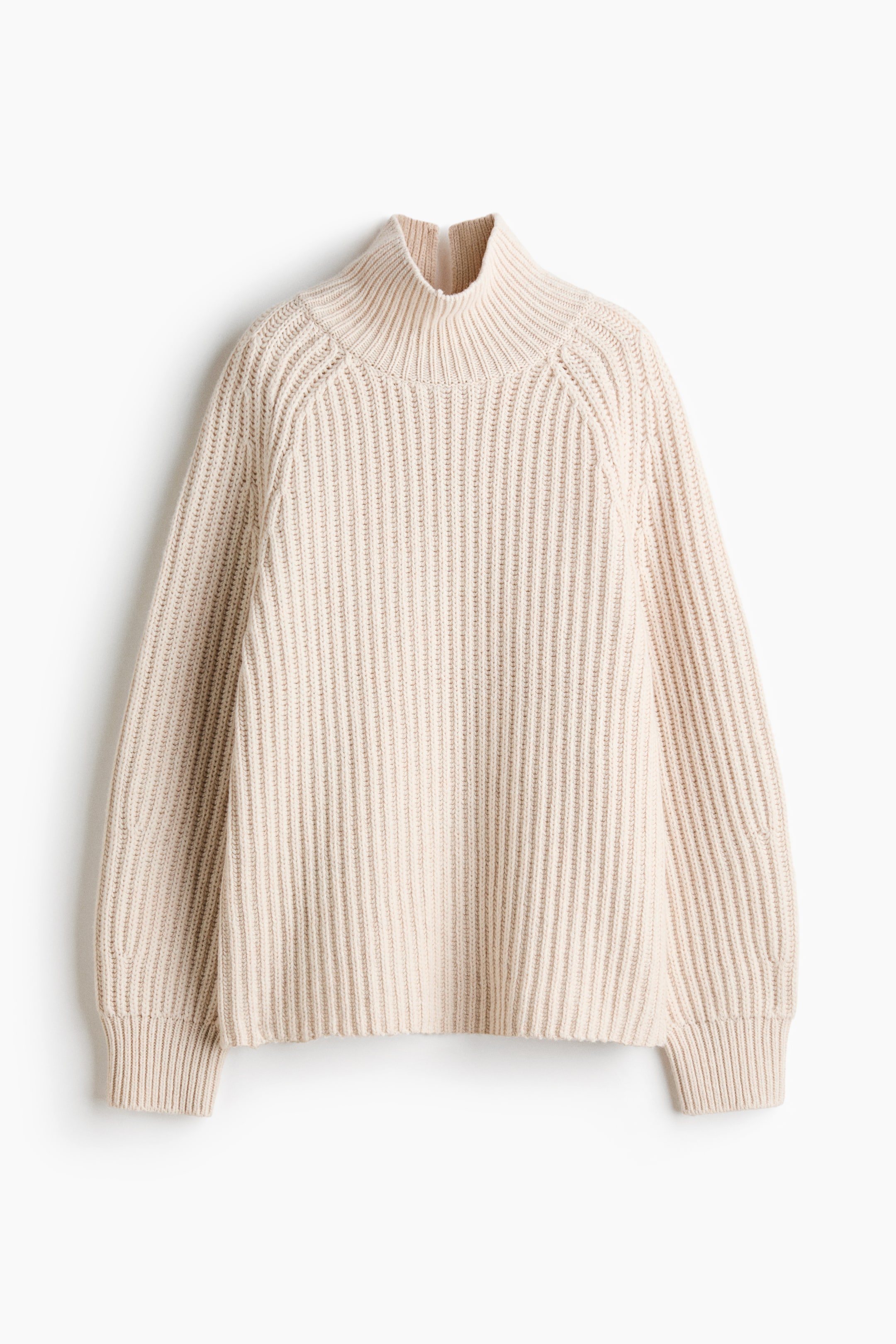 View larger image: Rib-knit wool-blend jumper - Cream - Ladies | H&M 1
