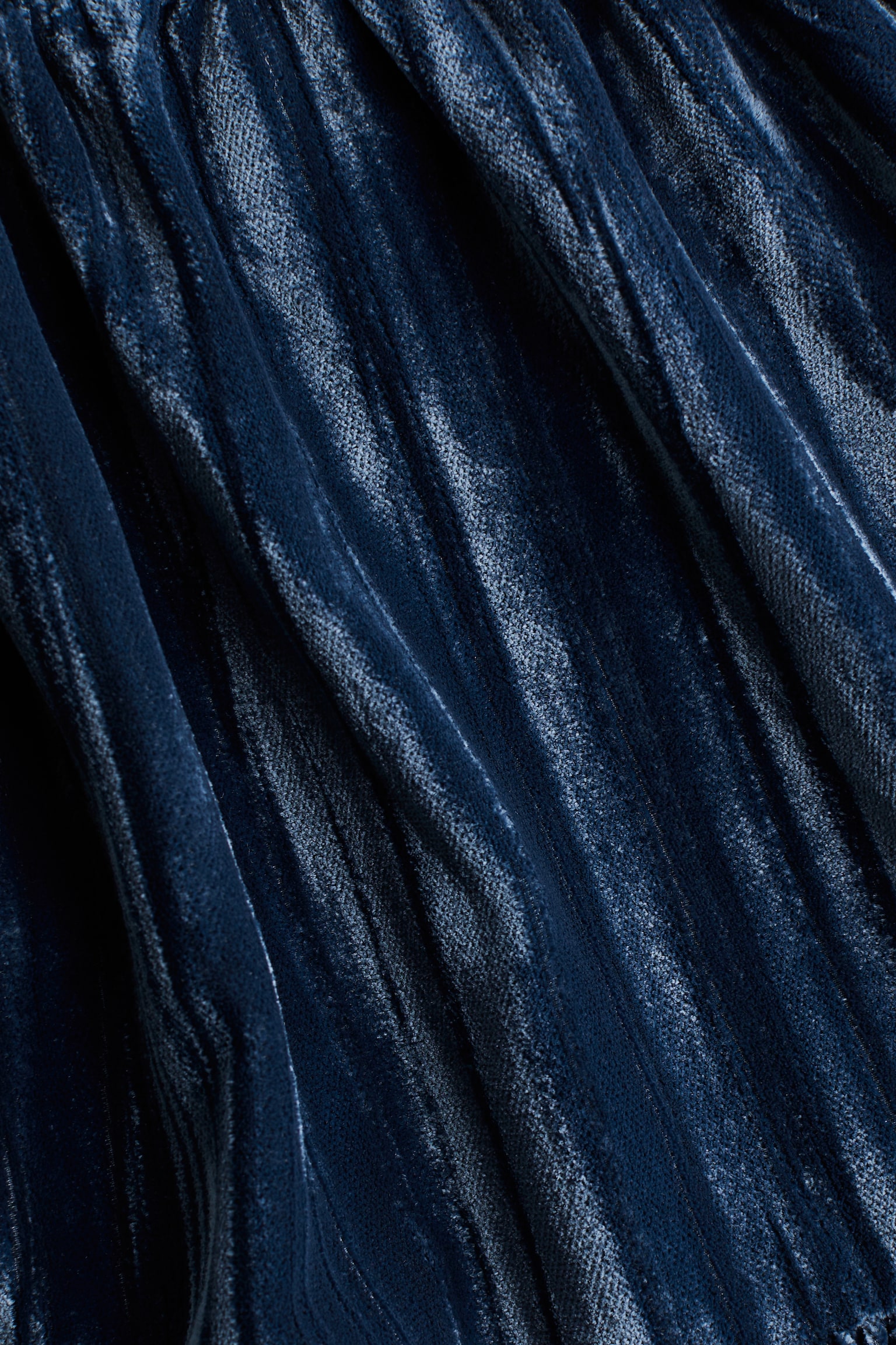 Crushed-velvet dress - Navy blue/Red/Dark dusty pink - 3