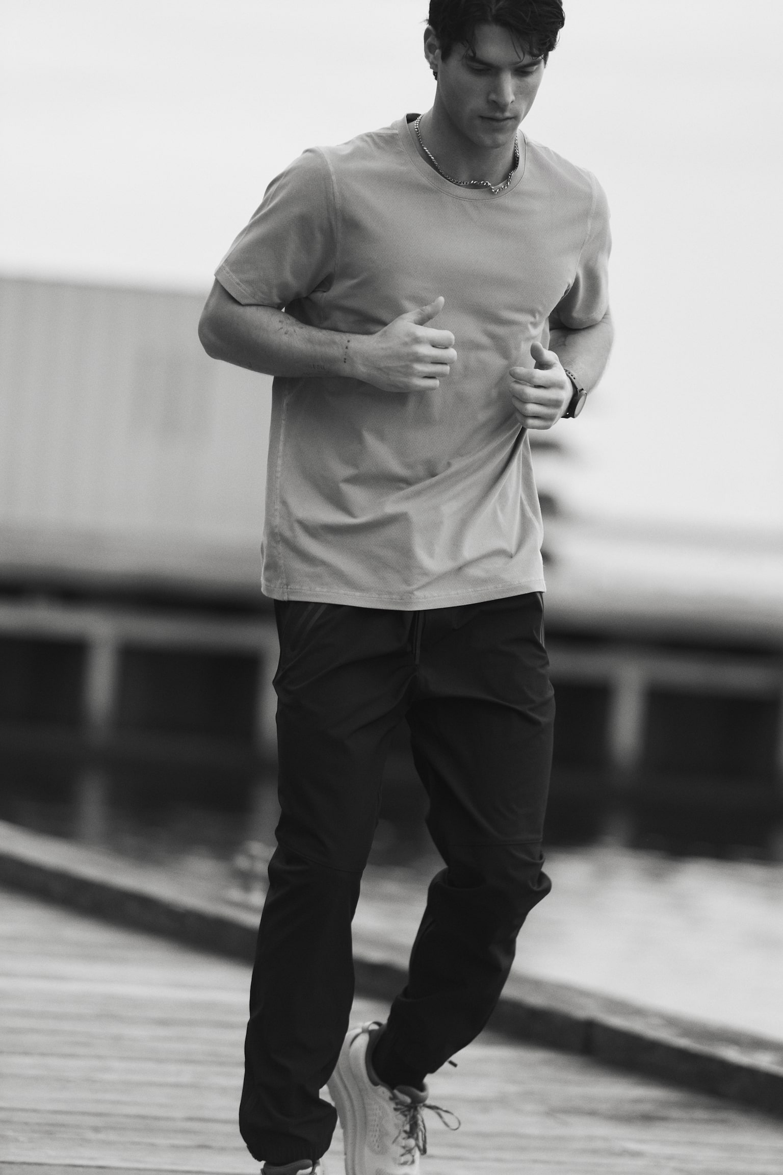 Sports T-shirt with DryMove™ - Dark beige/Dusty blue/Dusty rose/Dark grey - 8