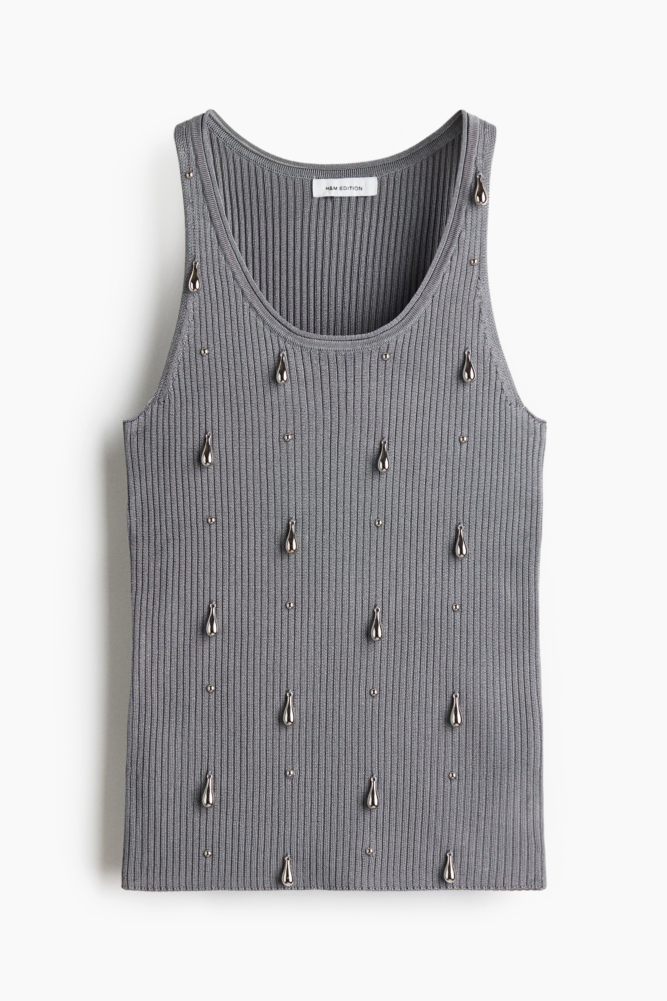 Maiou decorat cu mărgele - Gri