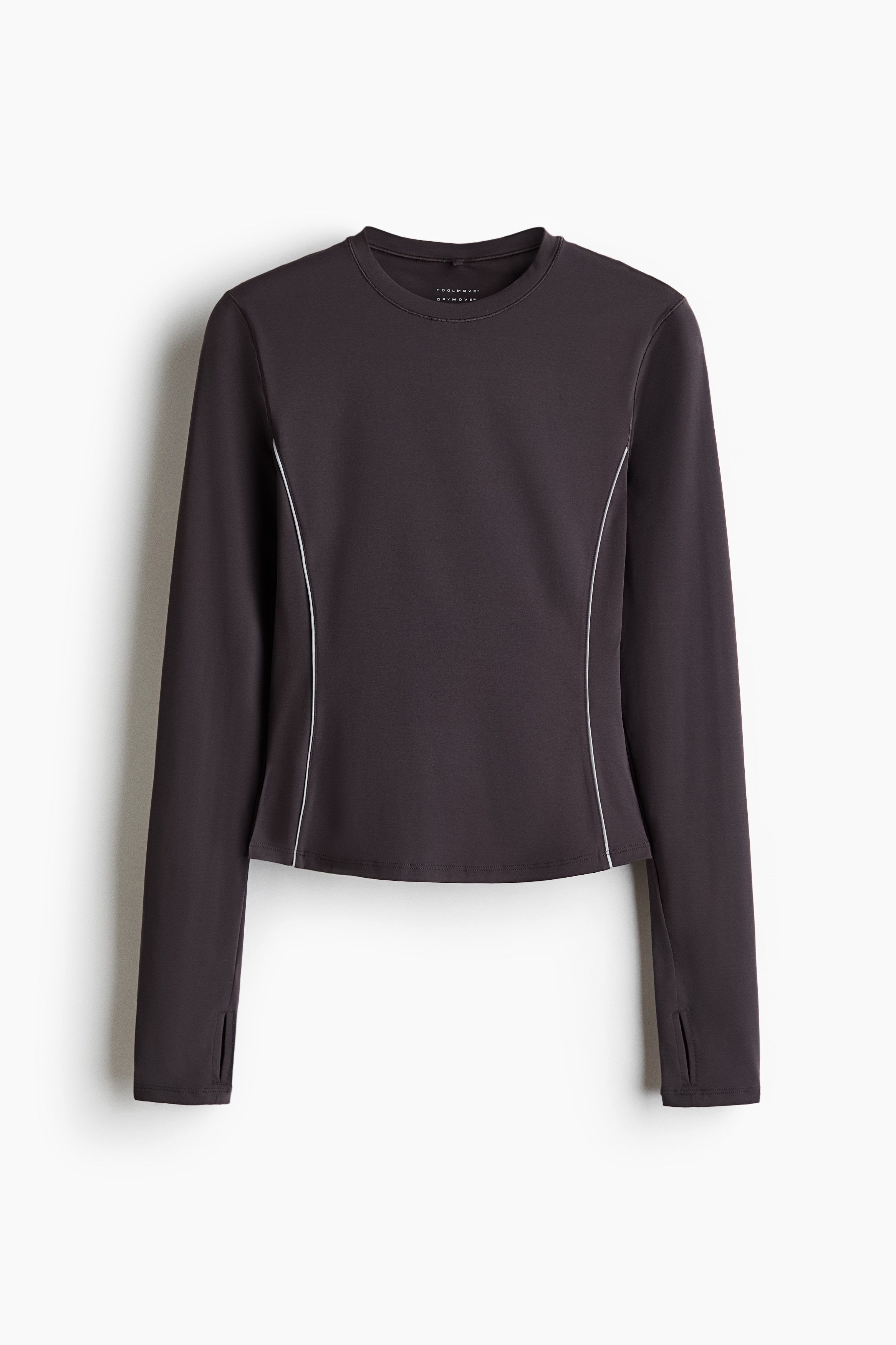 Slim Fit Reflective sports top with DryMove™ - Brezo oscuro/Marfil