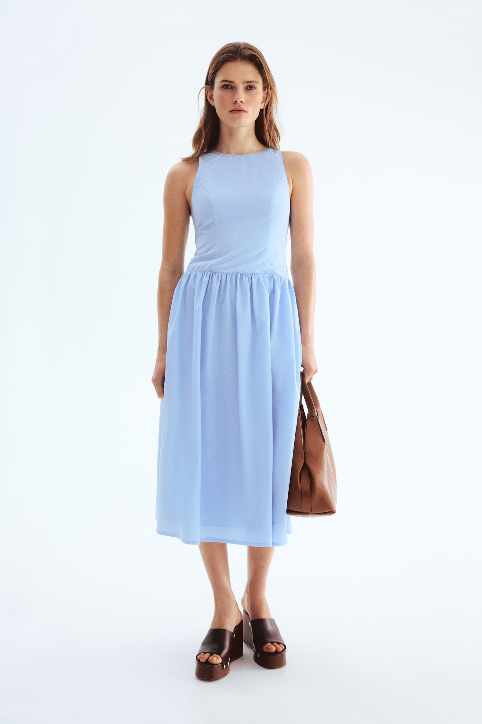 Sleeveless dress - Light blue/Light yellow - 2