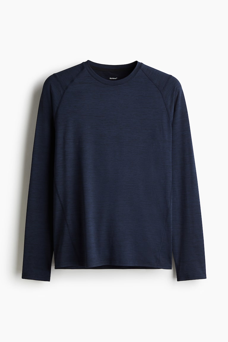 Men's Black Muscle-Fit Sports Shirt with DryMove | H&M US