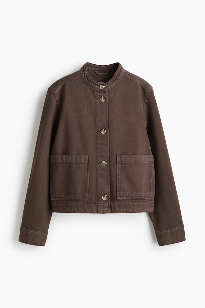 Chaqueta de sarga - Marrón oscuro/Azul denim oscuro - 1