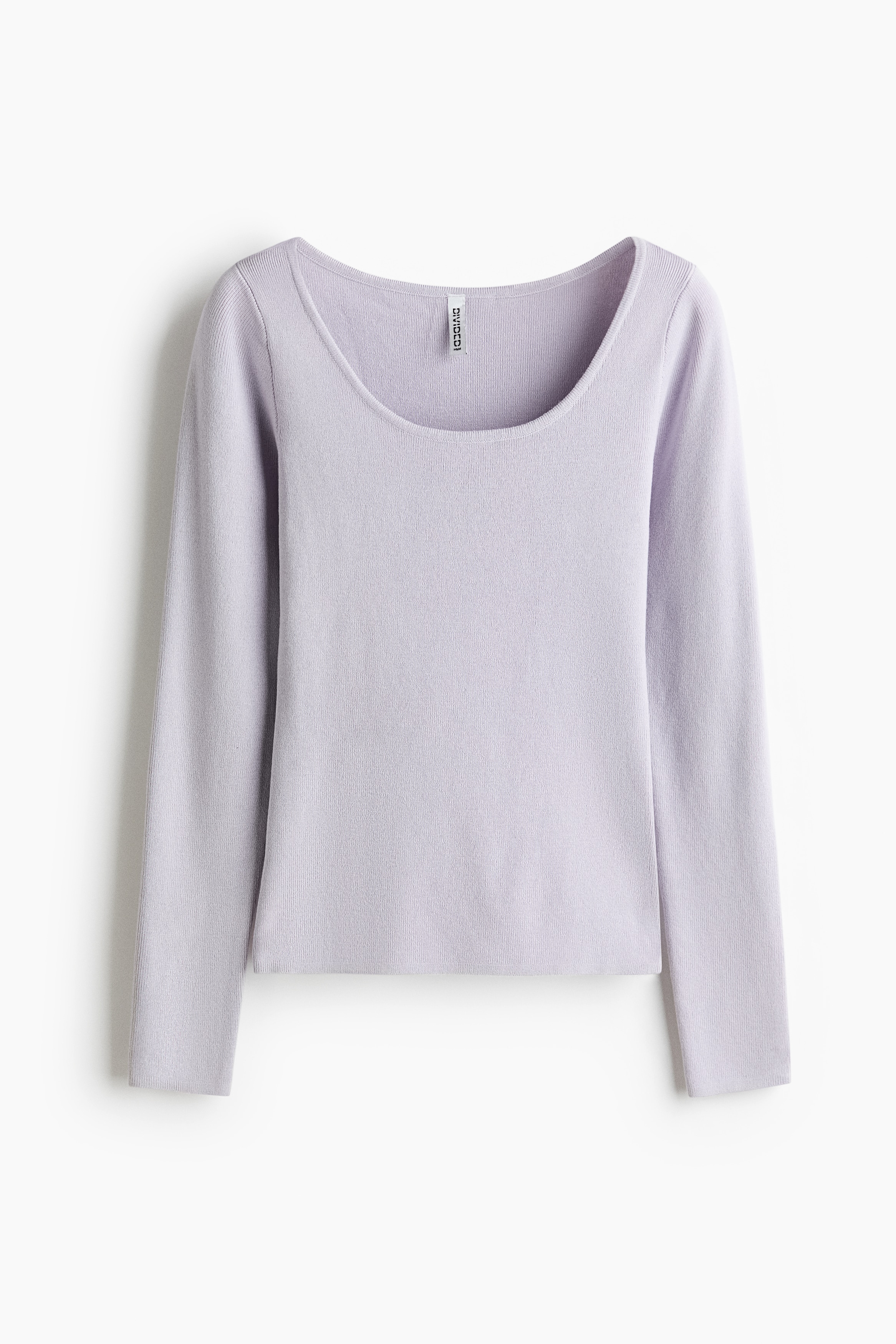 Knit Scoop-Neck Top - Light purple