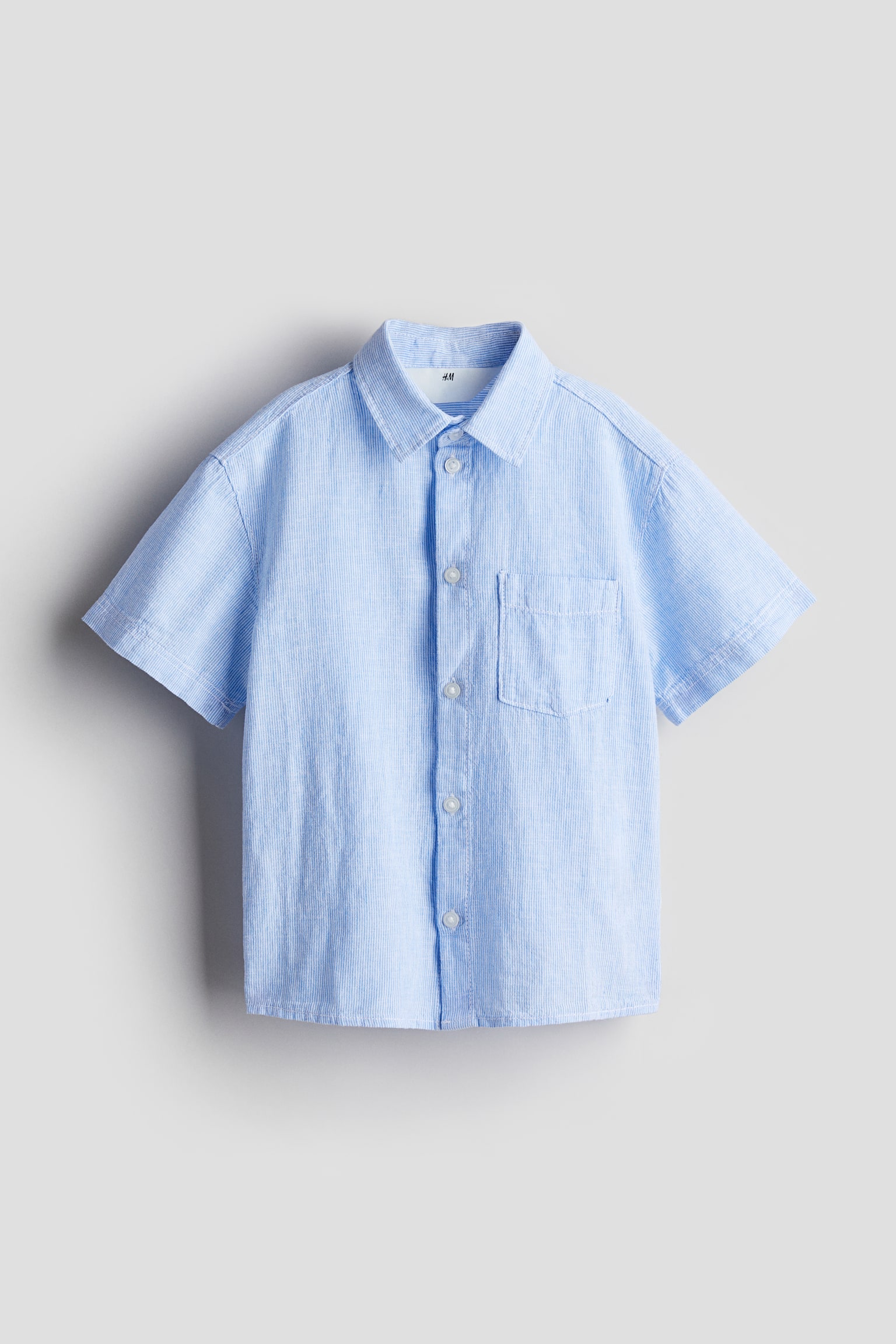 Linen Blend Shirt - Light blue/Blue - 2