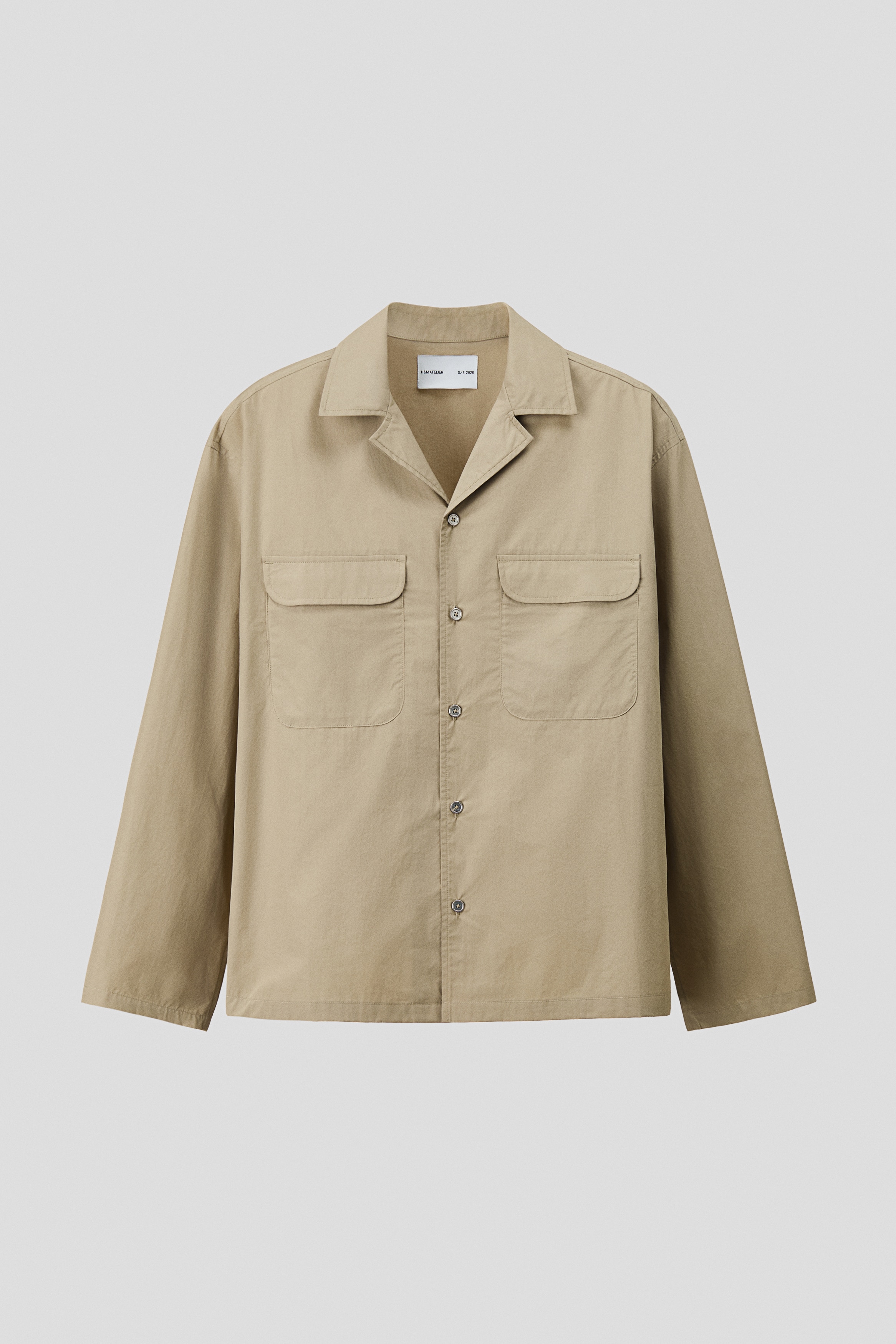 Camisa resort Loose Fit en algodón - Verde caqui