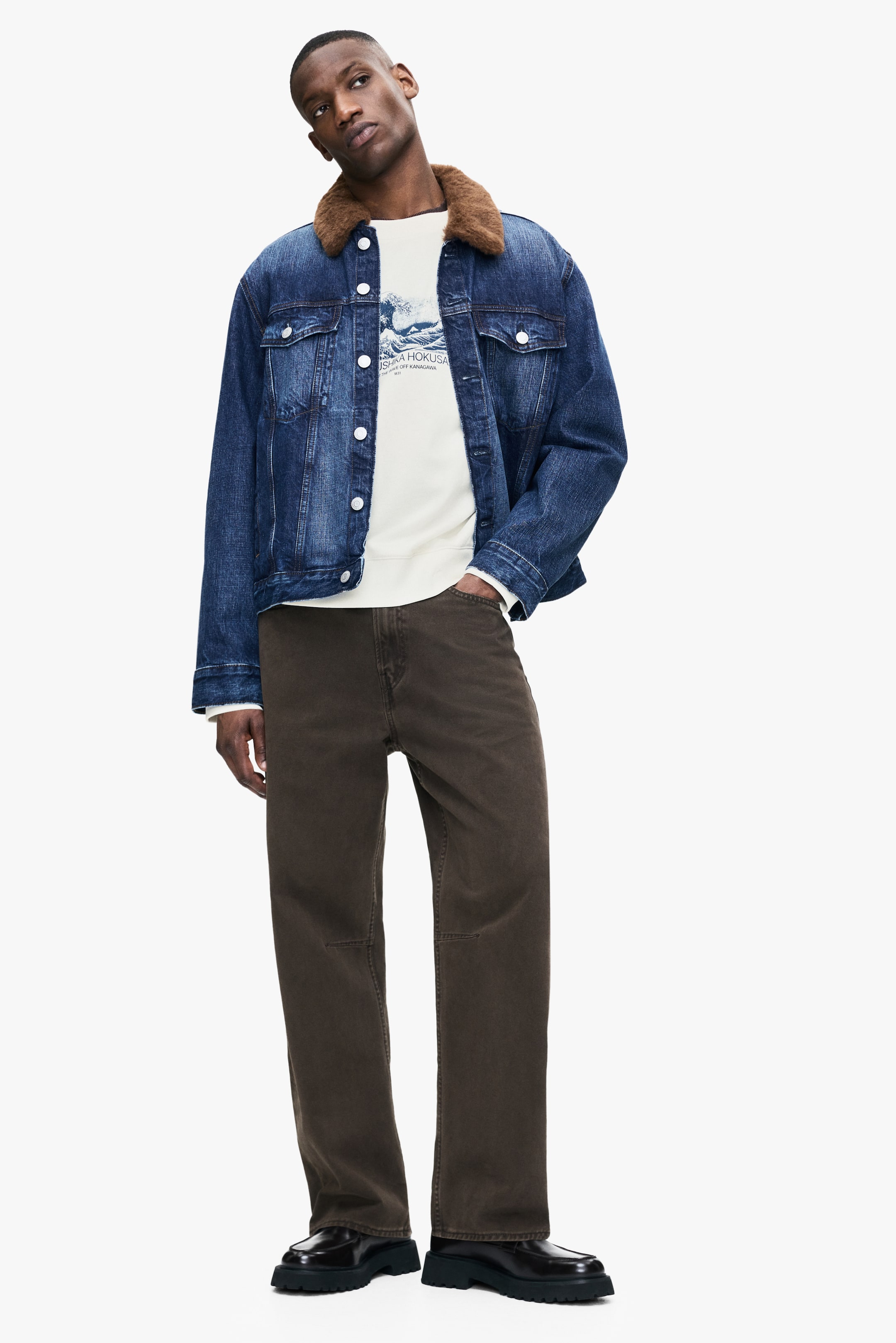 查看大圖: 加大碼圖案運動衫 - Cream/The British Museum - Men | H&M HK 3