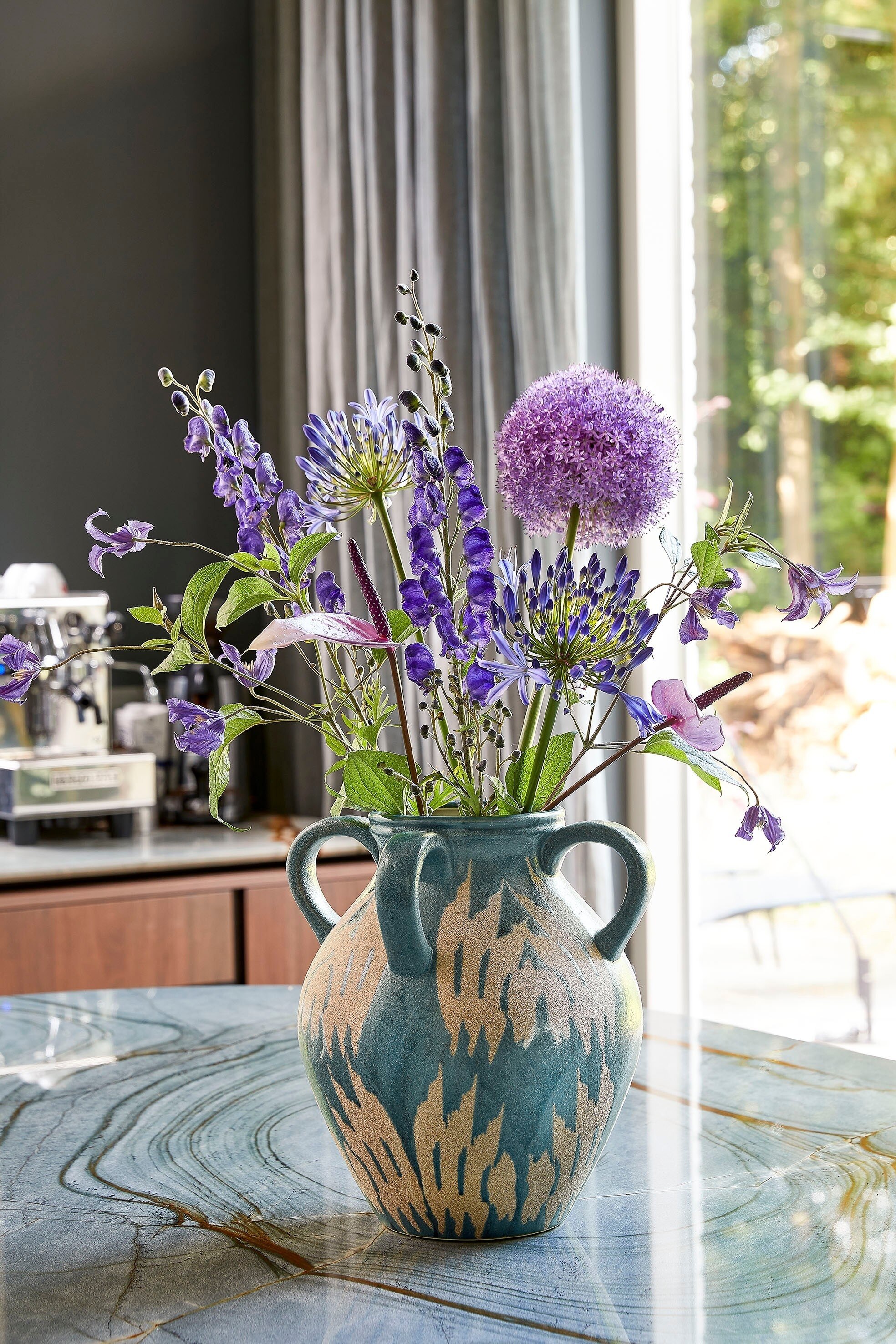 Vase I Keramik - Mørkeblå