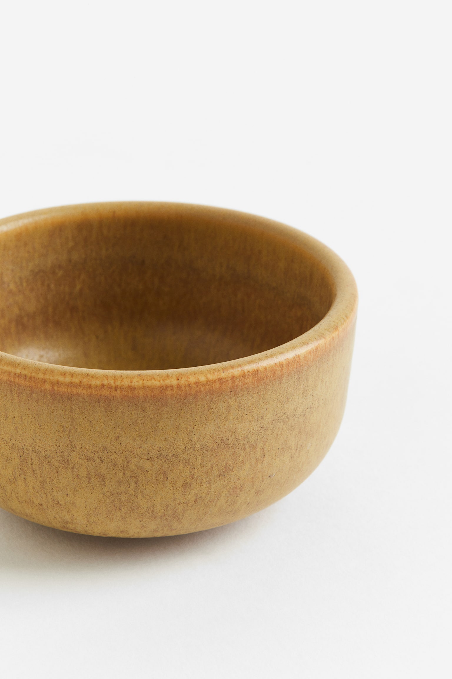 Mini stoneware bowl - Yellow/Dark brown - 3