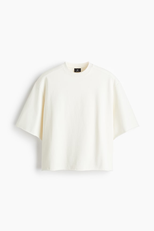 Oversized Fit T-shirt - White/Light blue - 1