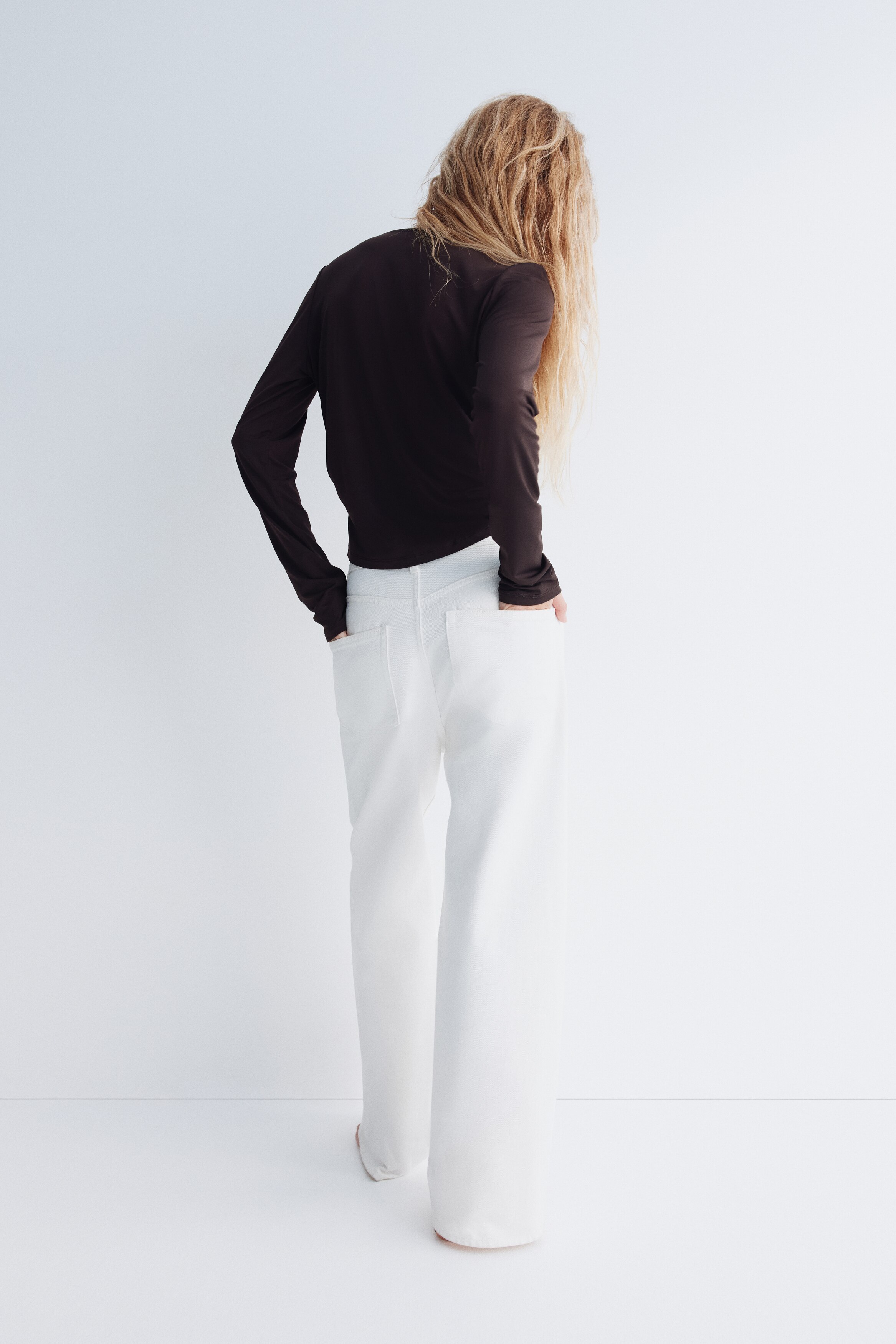 Draped jersey top