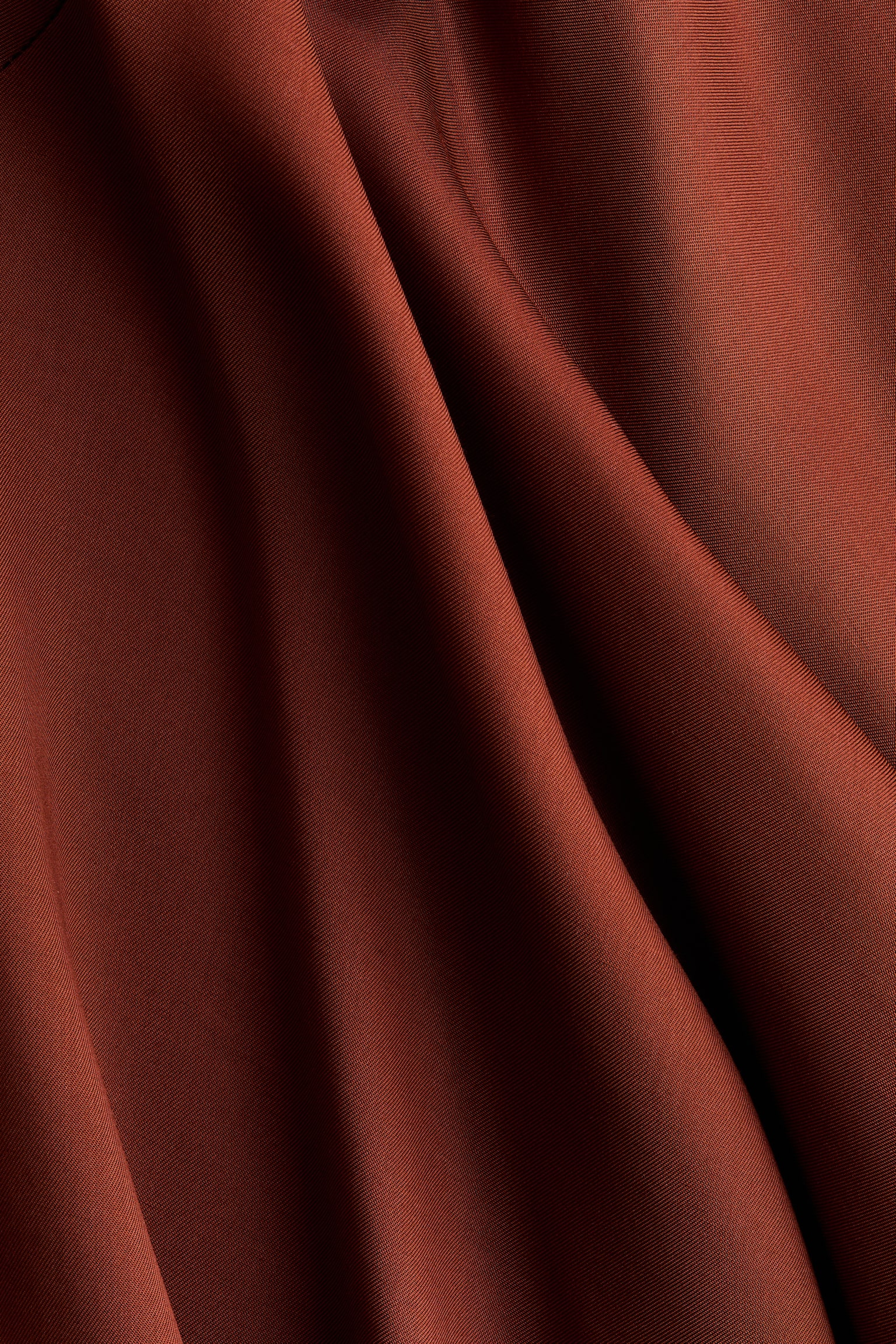 חצאית ויסקוזה א-סימטרית - חום חלודה - 5