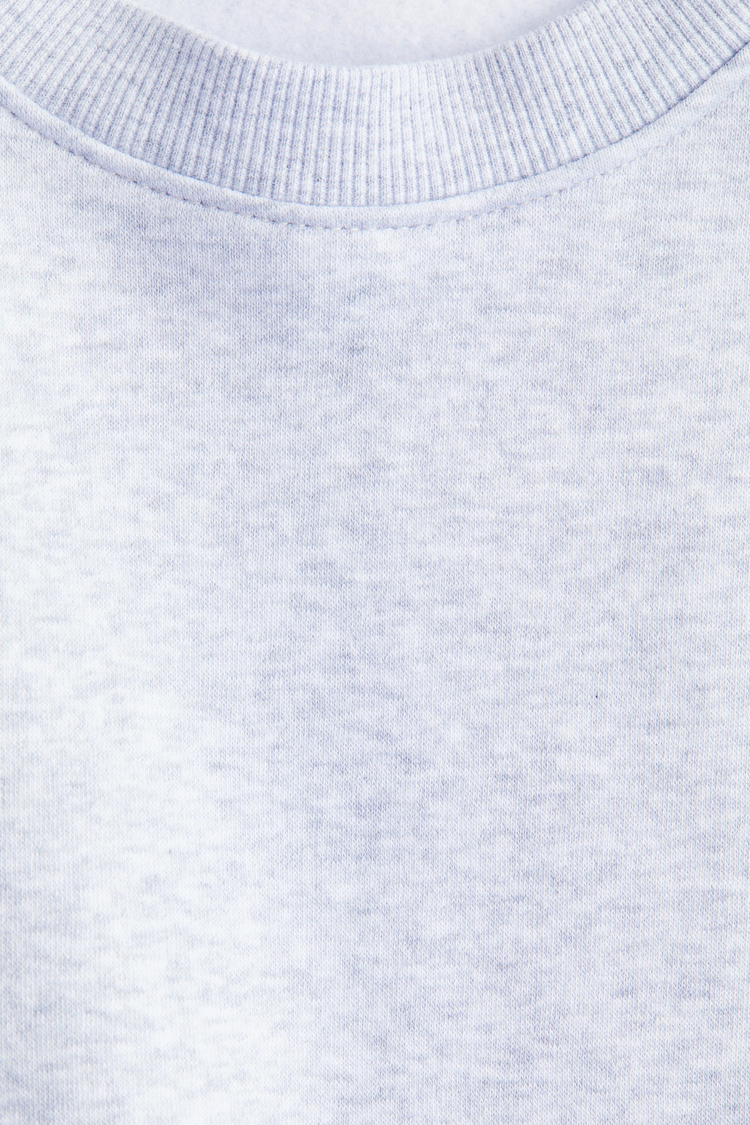 Crew-neck sweatshirt - Light grey marl/Dark red/White/Red striped - 2