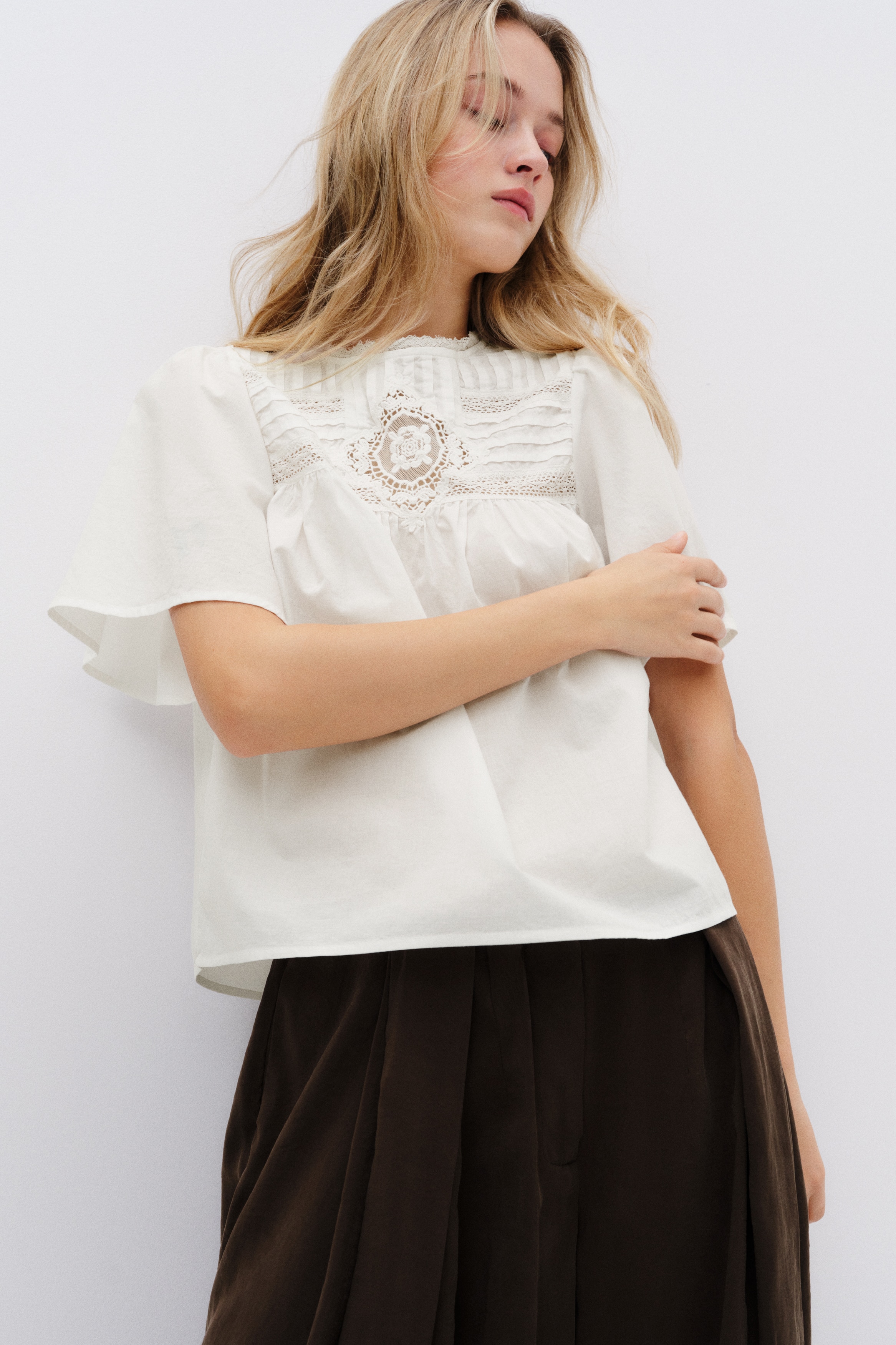 Cotton Blouse with Eyelet Embroidery from H&M - $19.99