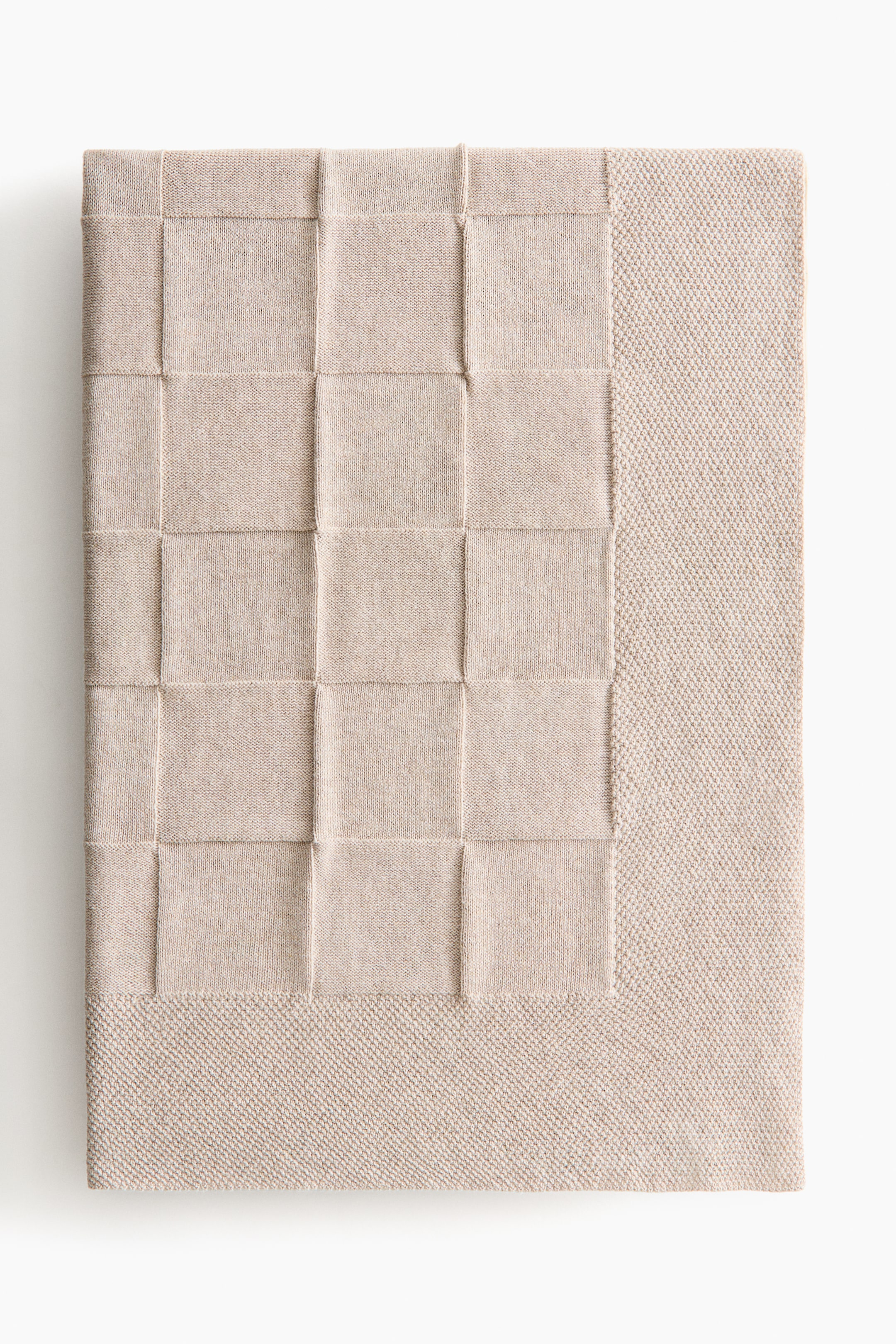 View larger image: Knitted cotton blanket - Beige - Home All | H&M IE 2