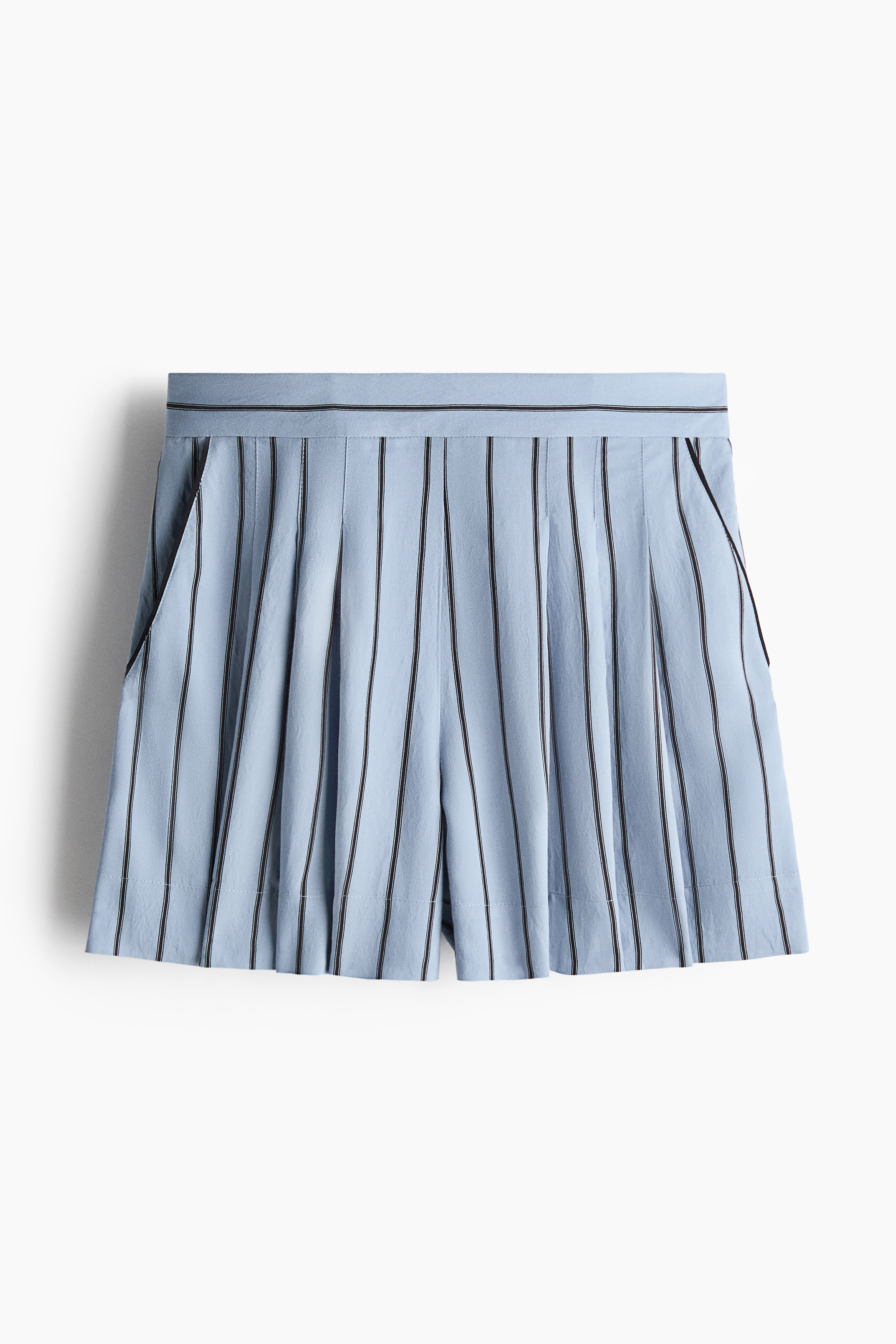 Cityshorts - Hellblau/Gestreift