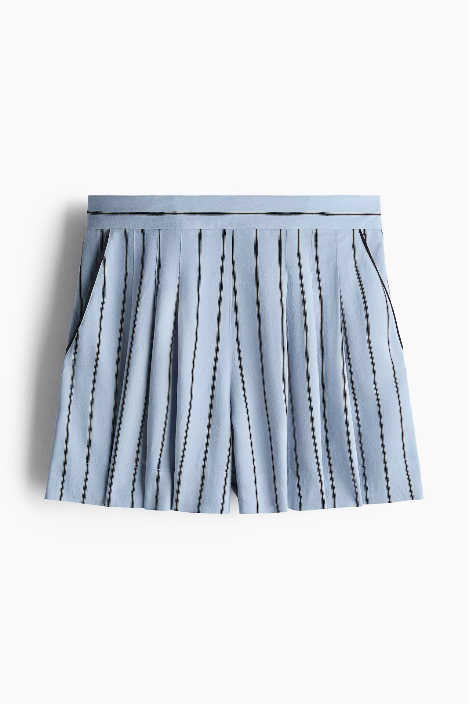 Tailored shorts - Light blue/Striped - 1