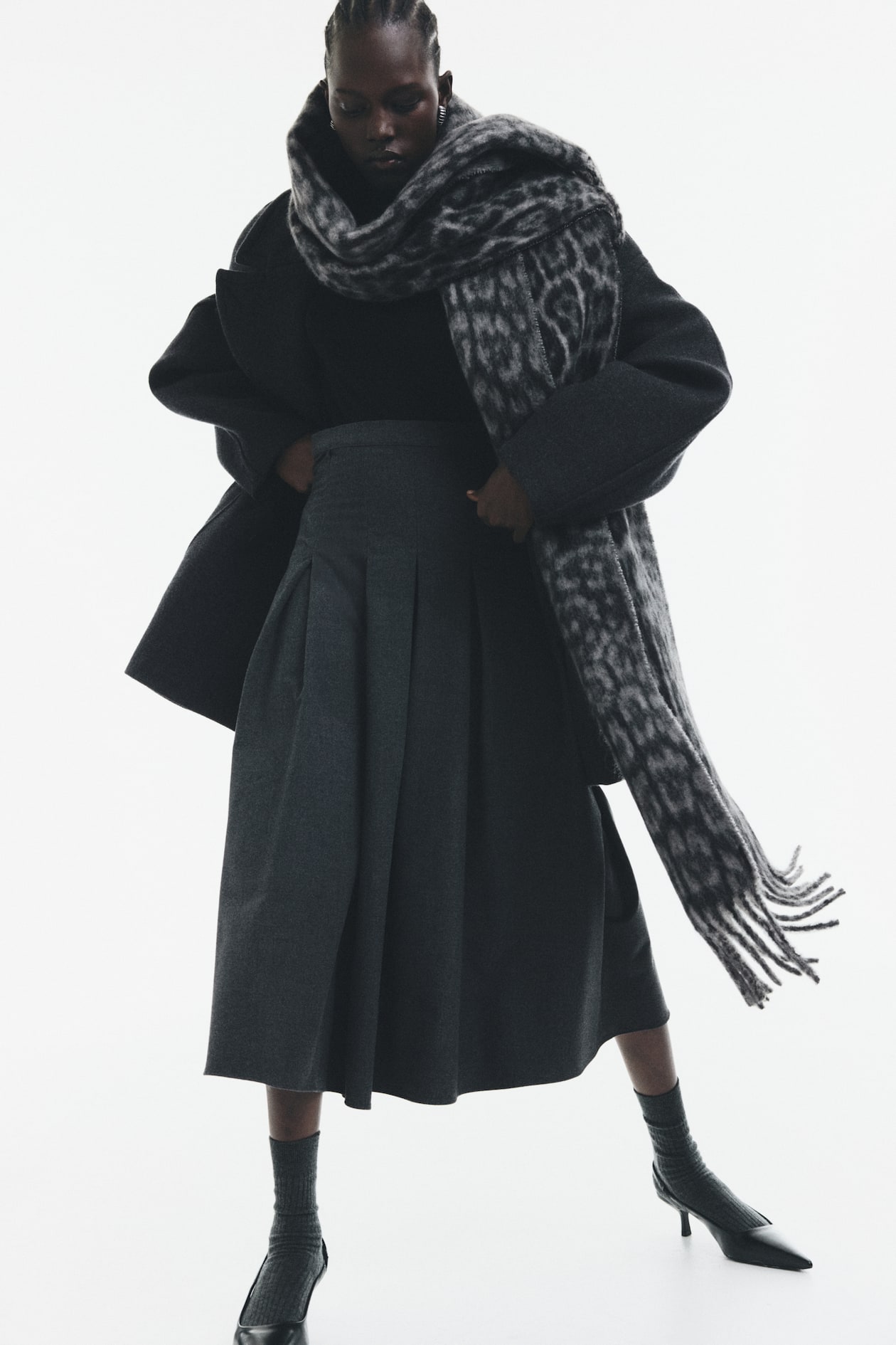 Pleated Midi Skirt - image 4