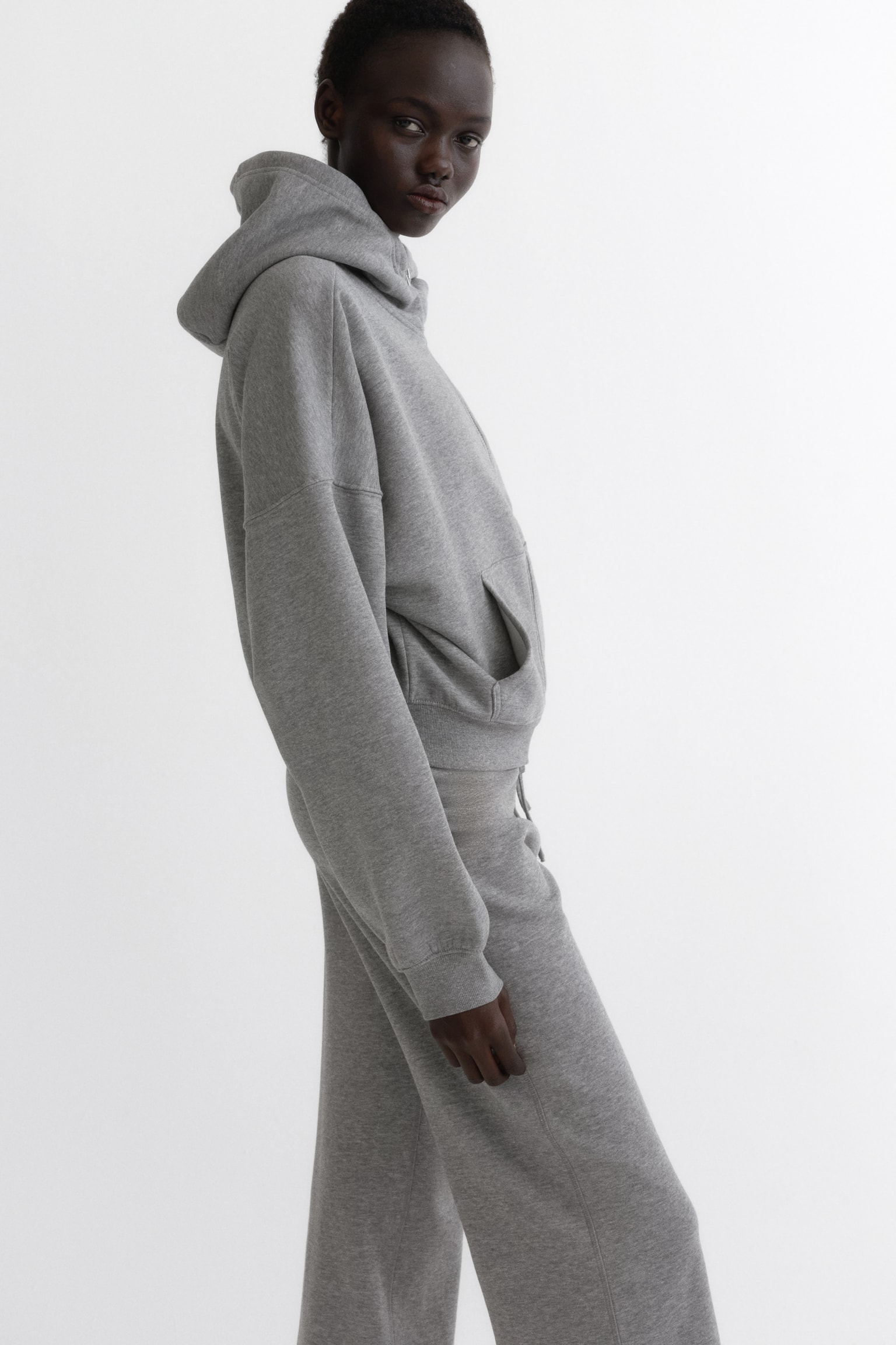 Flared sweatpants - Grey marl/Black/Brown/Light peach pink/Dark purple - 2