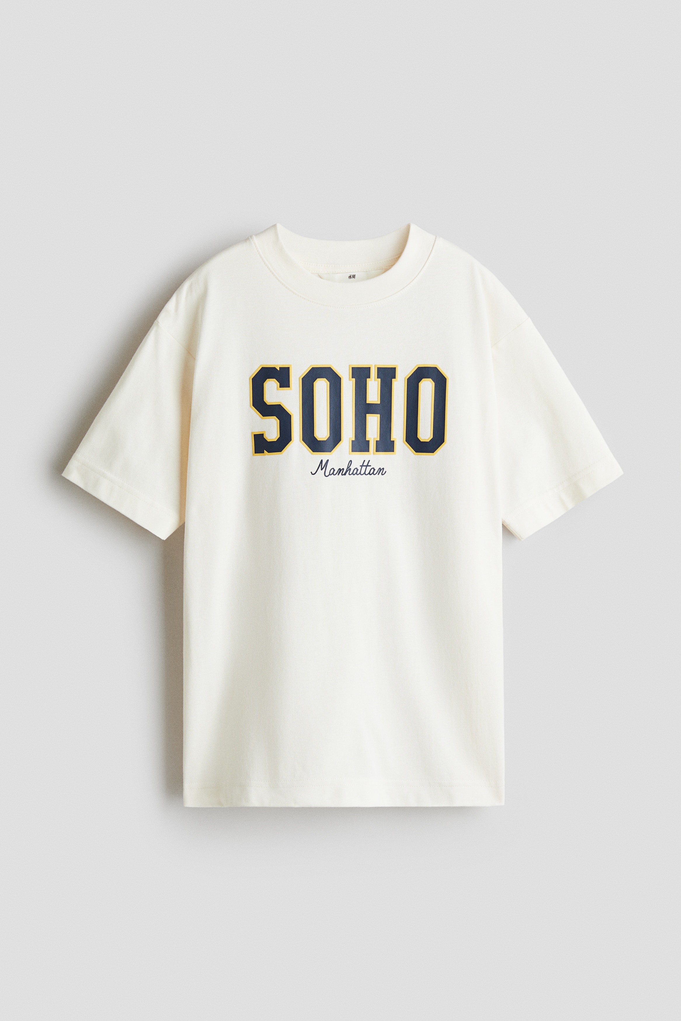 Printed Cotton T-Shirt - White/Soho - Kids | H&M US