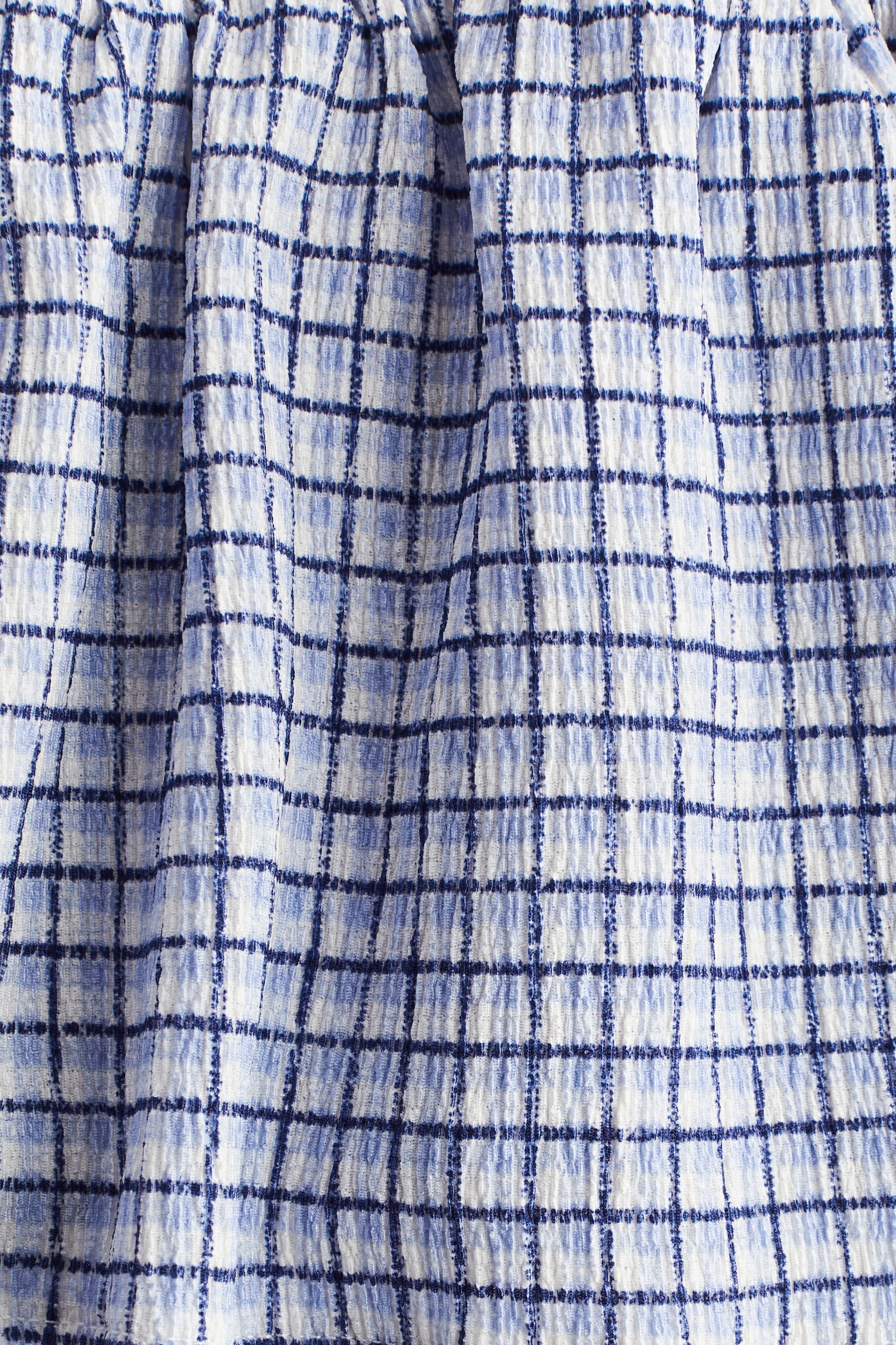 Smocked peplum blouse - Blue/White checked/Light yellow/White/Dark grey/Floral - 3