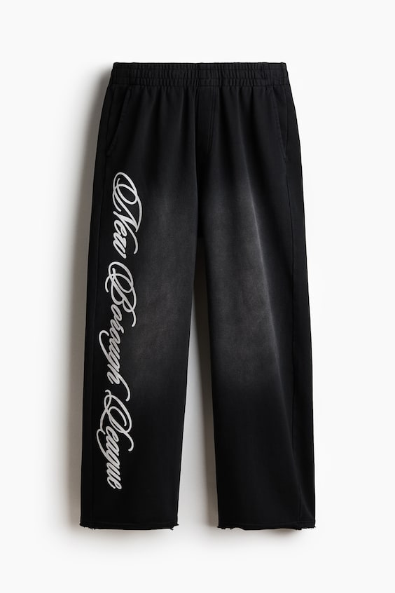 Мужские брюки H&M Oversized Printed Cotton Sweatpants